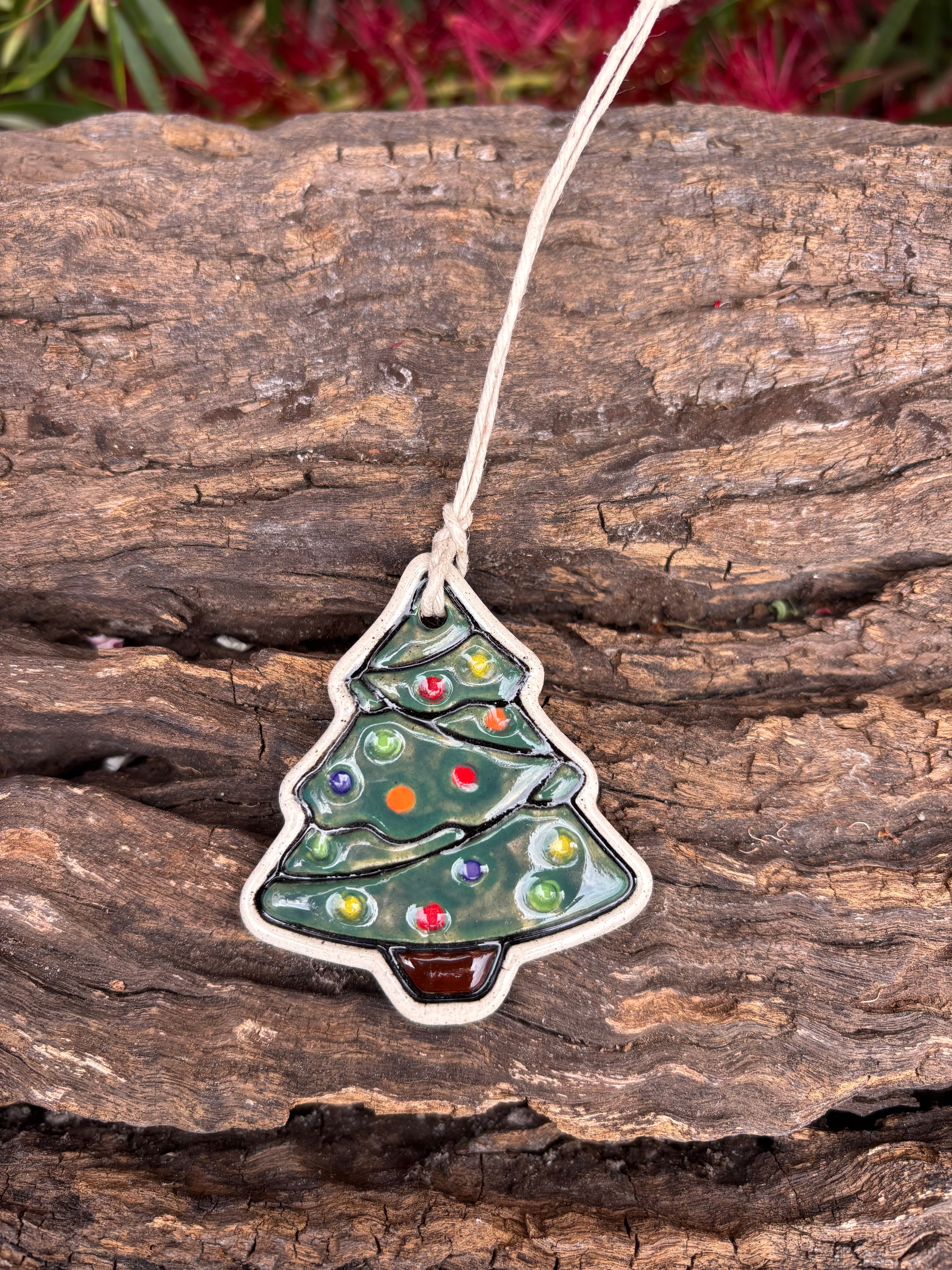 Ceramic Colourful hand painted Christmas Decorations / Ornaments