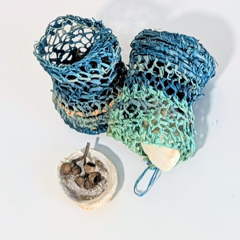 Blue Dilly Bags - Kids Nature Play - Gift Set Pair of  Gather Forage Pouches