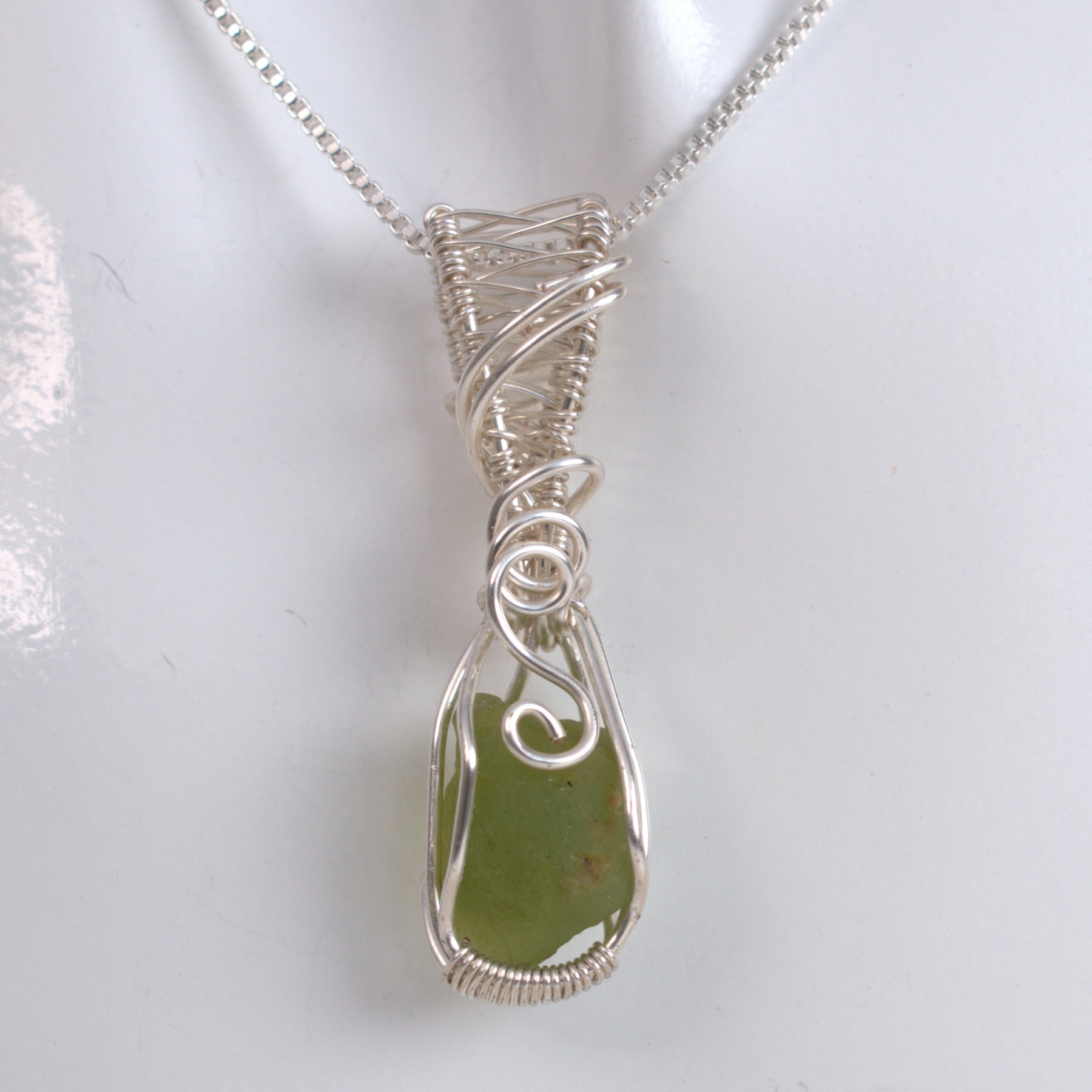 Raw Peridot – Hand-Wrapped Gemstone Pendant