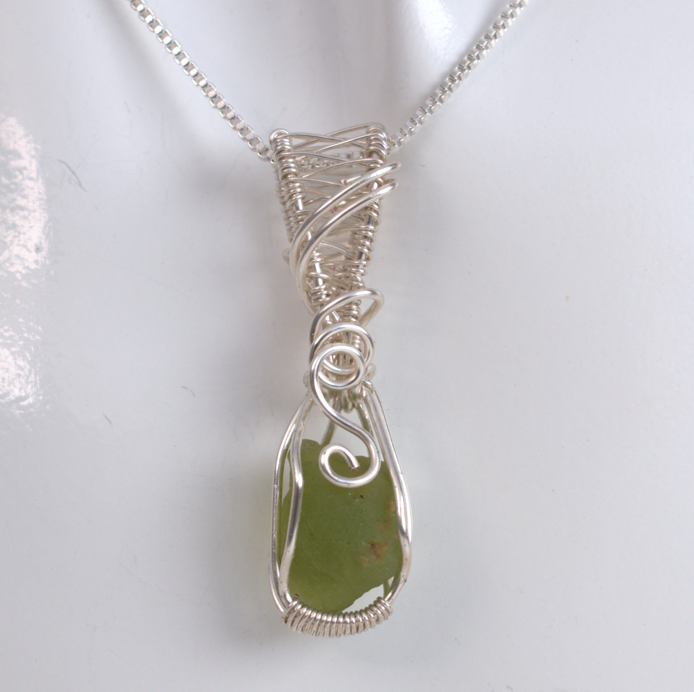 Raw Peridot – Hand-Wrapped Gemstone Pendant