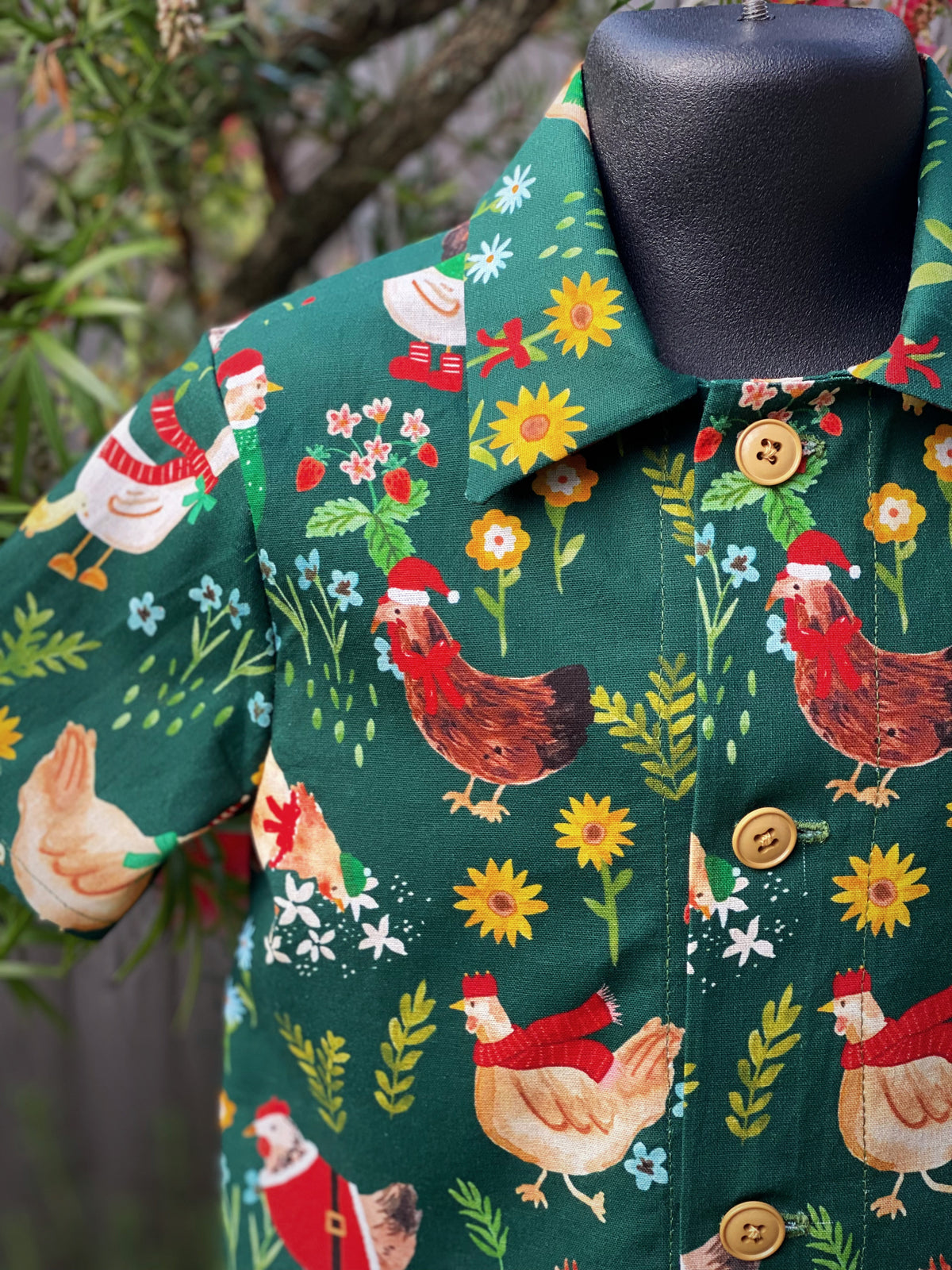 Size 1 Whimsical Christmas Print Shirt