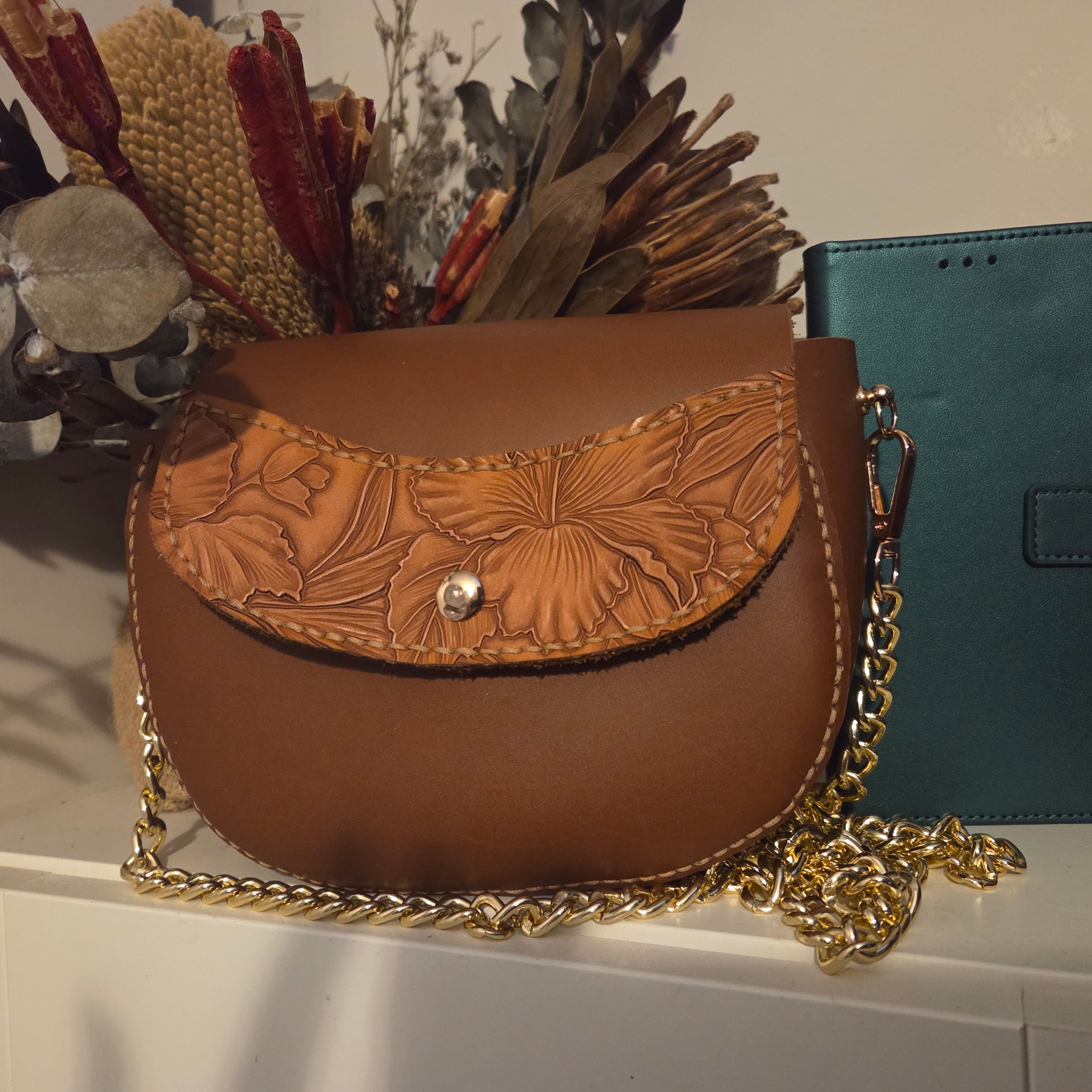 Floral Saddle Bag