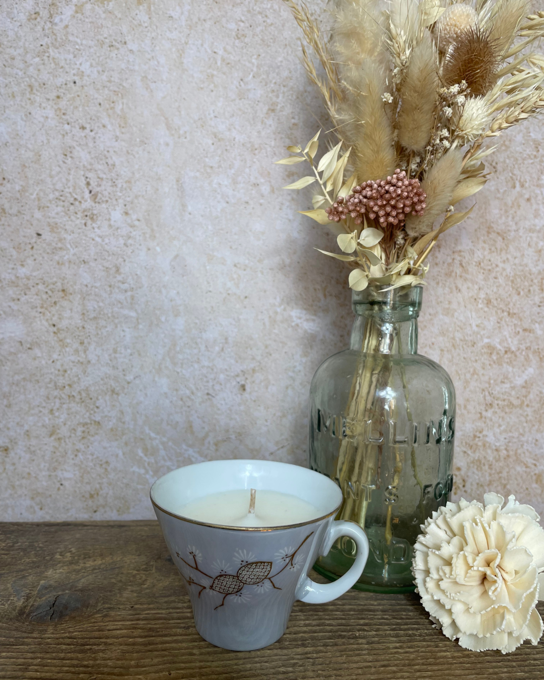 Lavender + Sweet Orange I Natural Soy Candle I Lusterware Acron Teacup