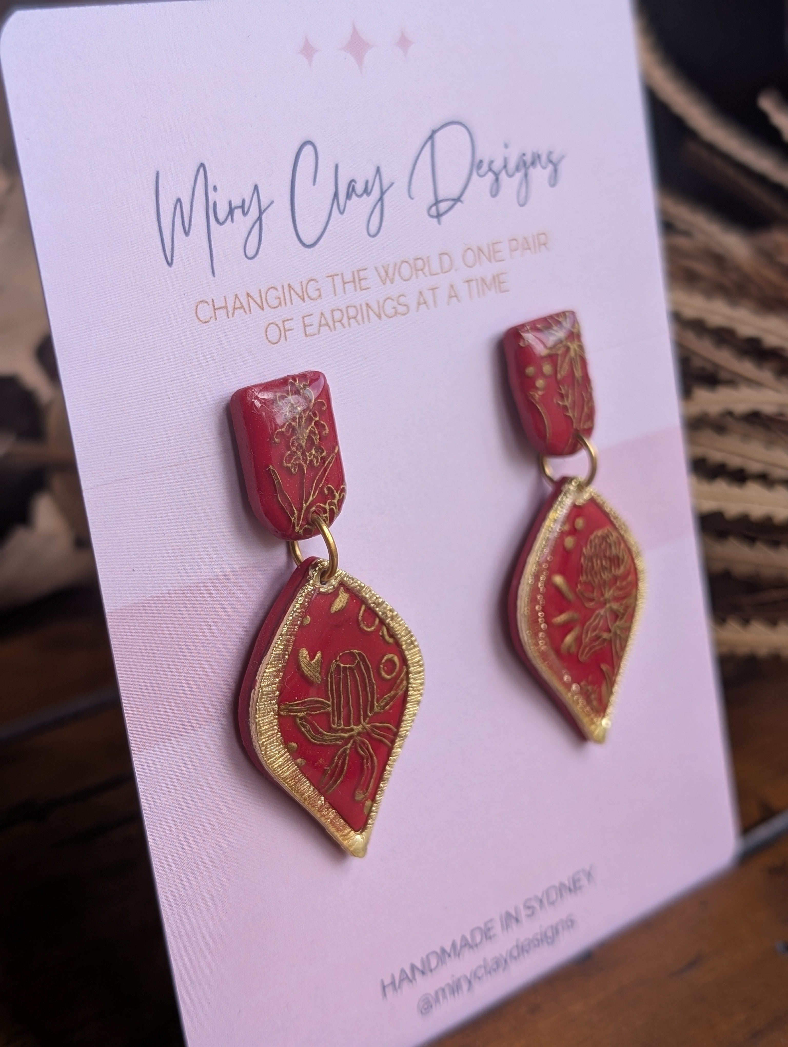 Red and Gold Native Drops