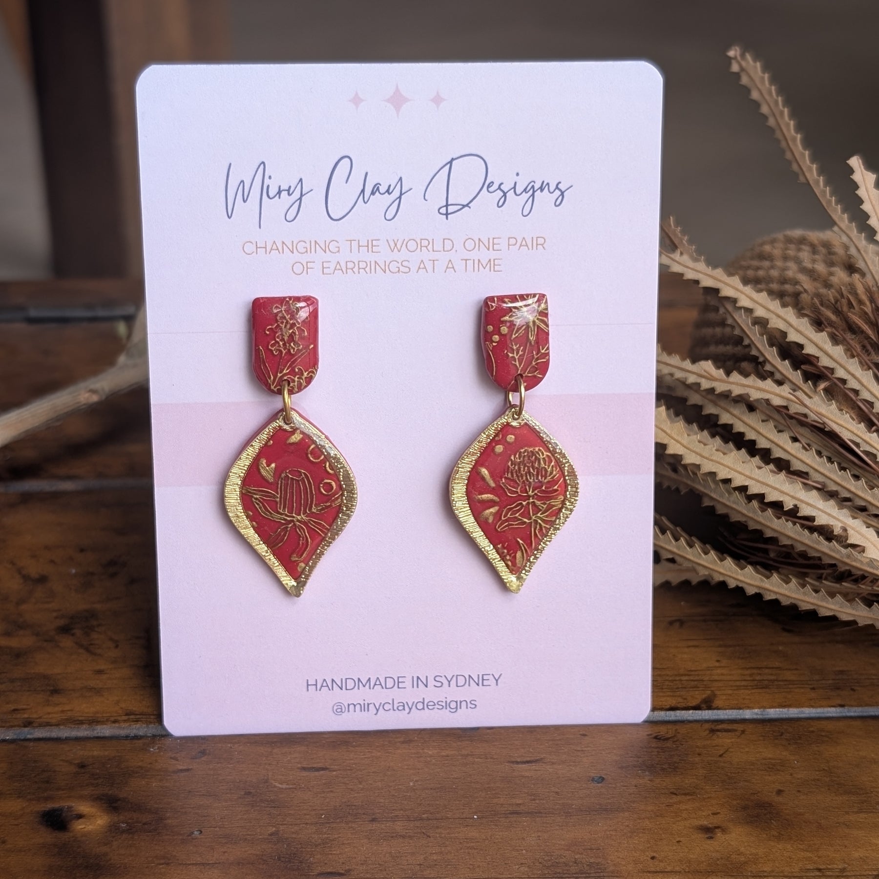 Red and Gold Native Drops