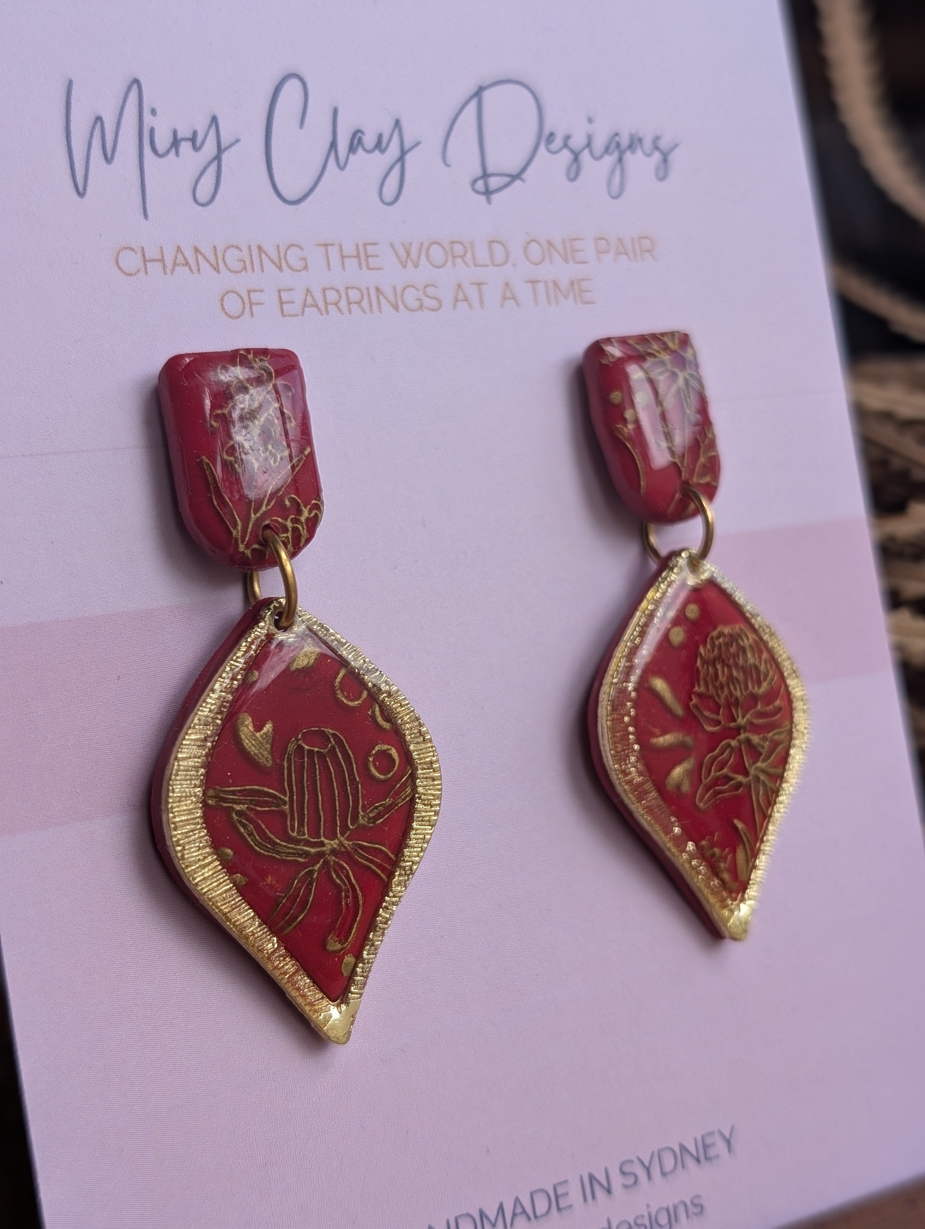 Red and Gold Native Drops