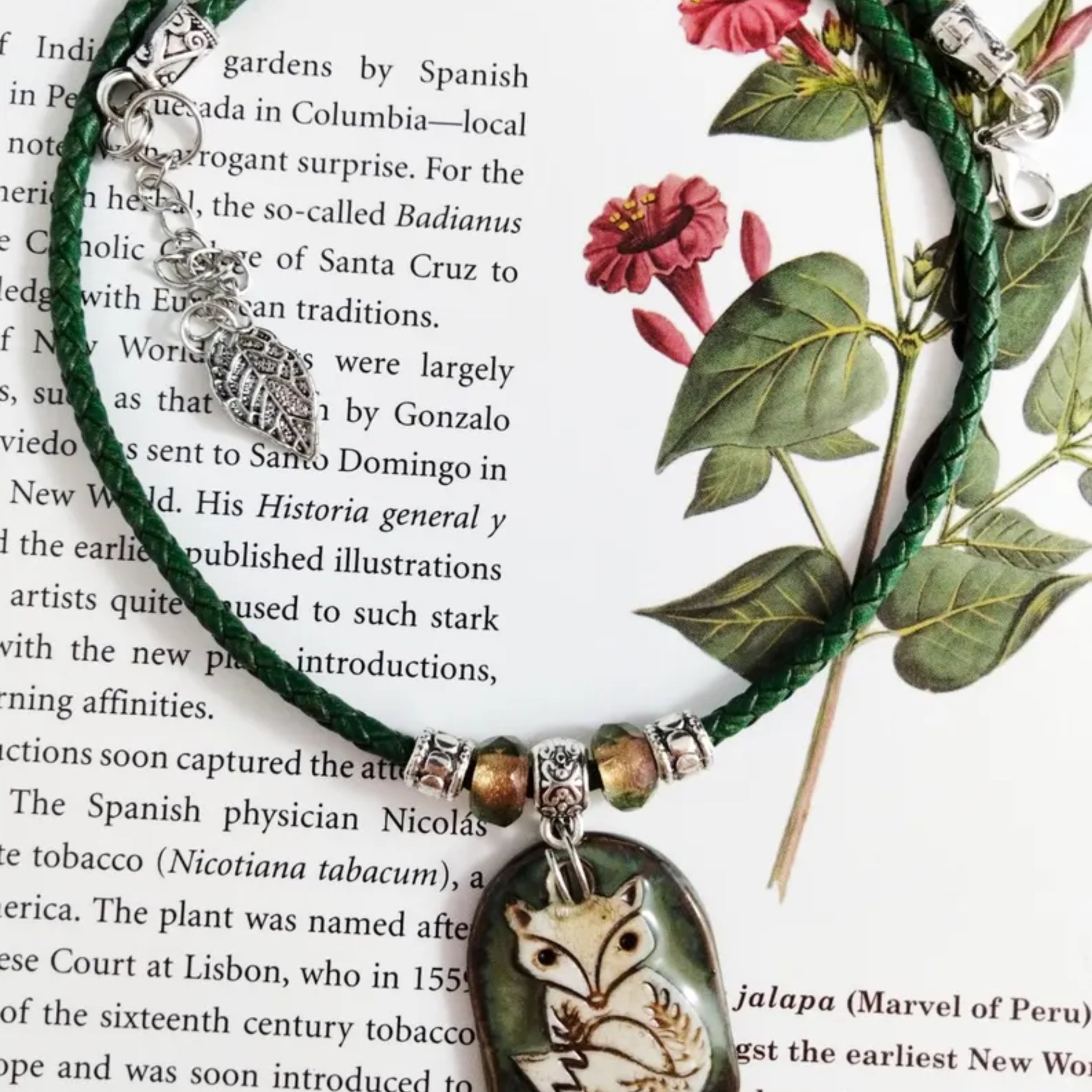 FOX CERAMIC PENDANT NECKLACE