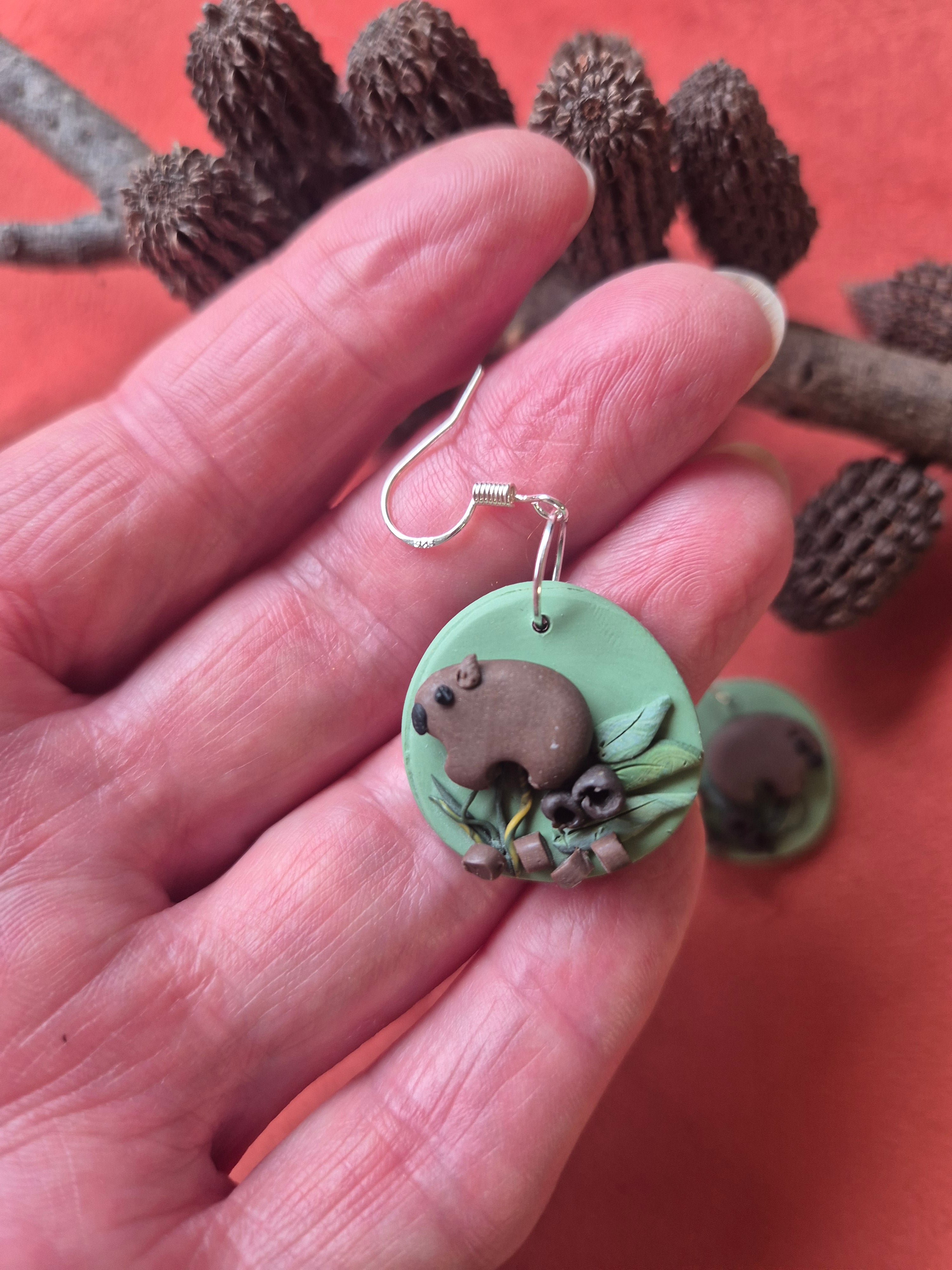 Wombat Earrings