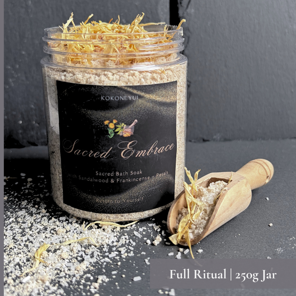 Sacred Embrace Bath Soak | Sandalwood, Frankincense & Mineral Bath Salts