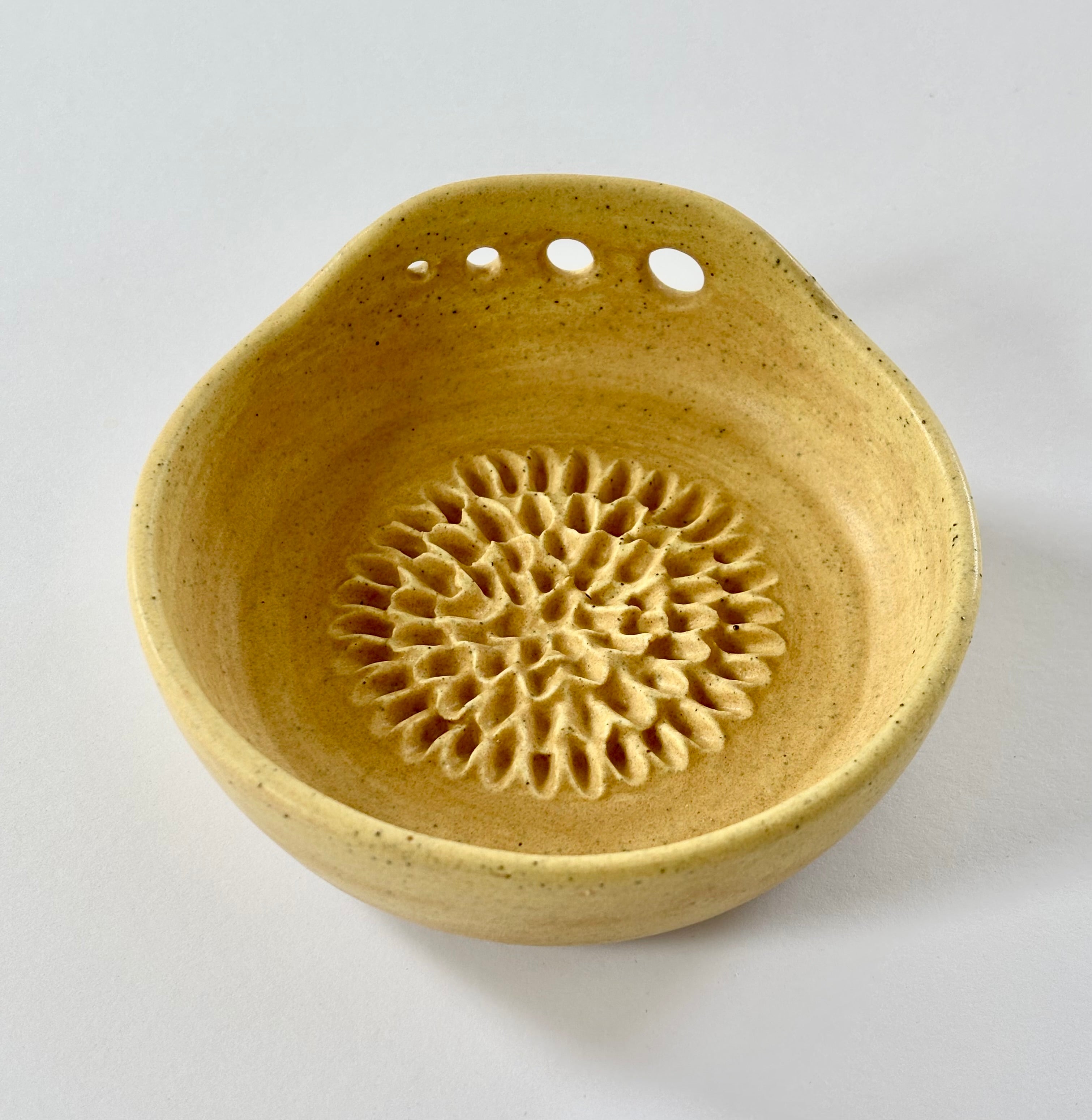 Ceramic Garlic/Ginger Grater and Herb Stripper - Hand Made Ceramic