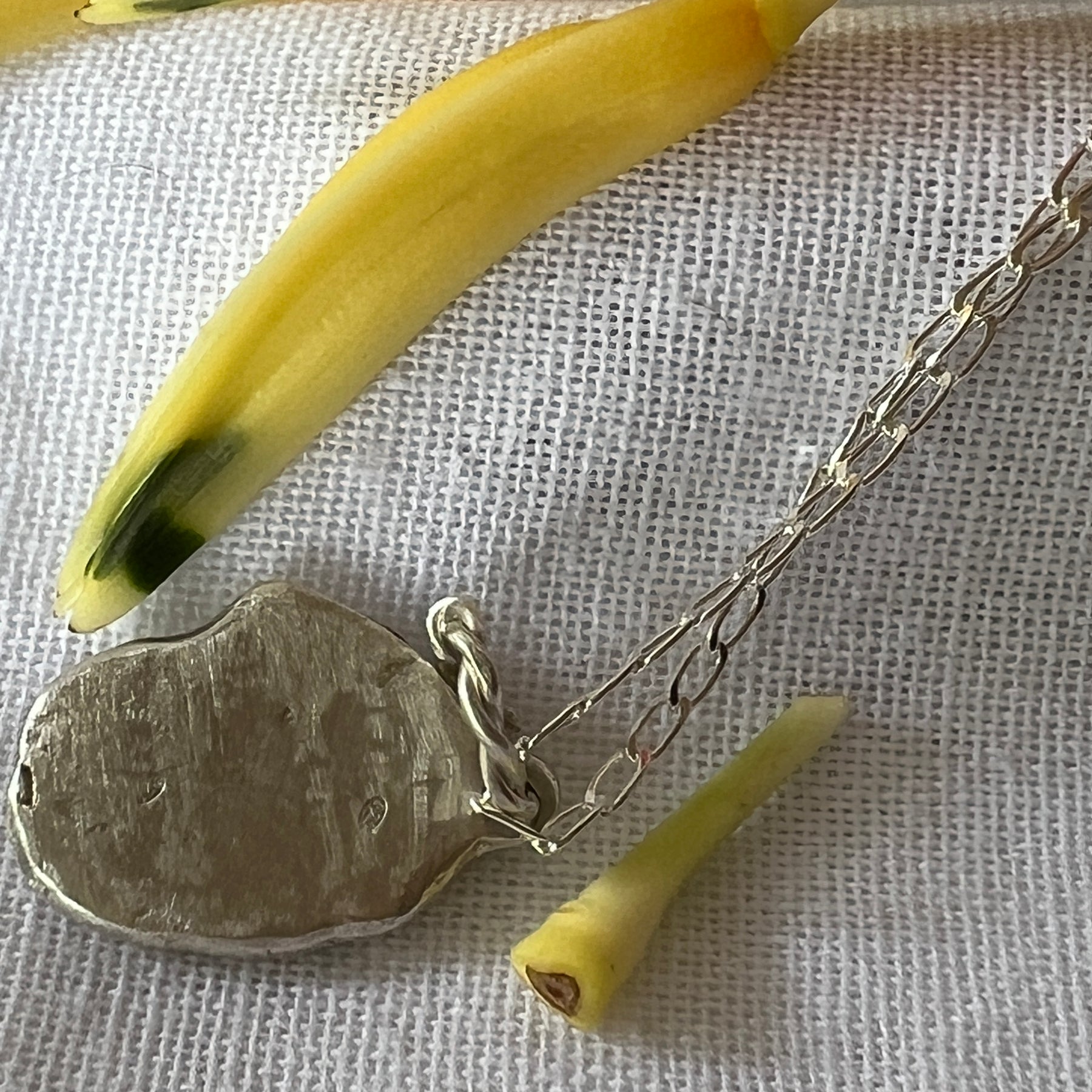 "Wayatinah" Sterling Silver Pendant with Deep Green Sapphire