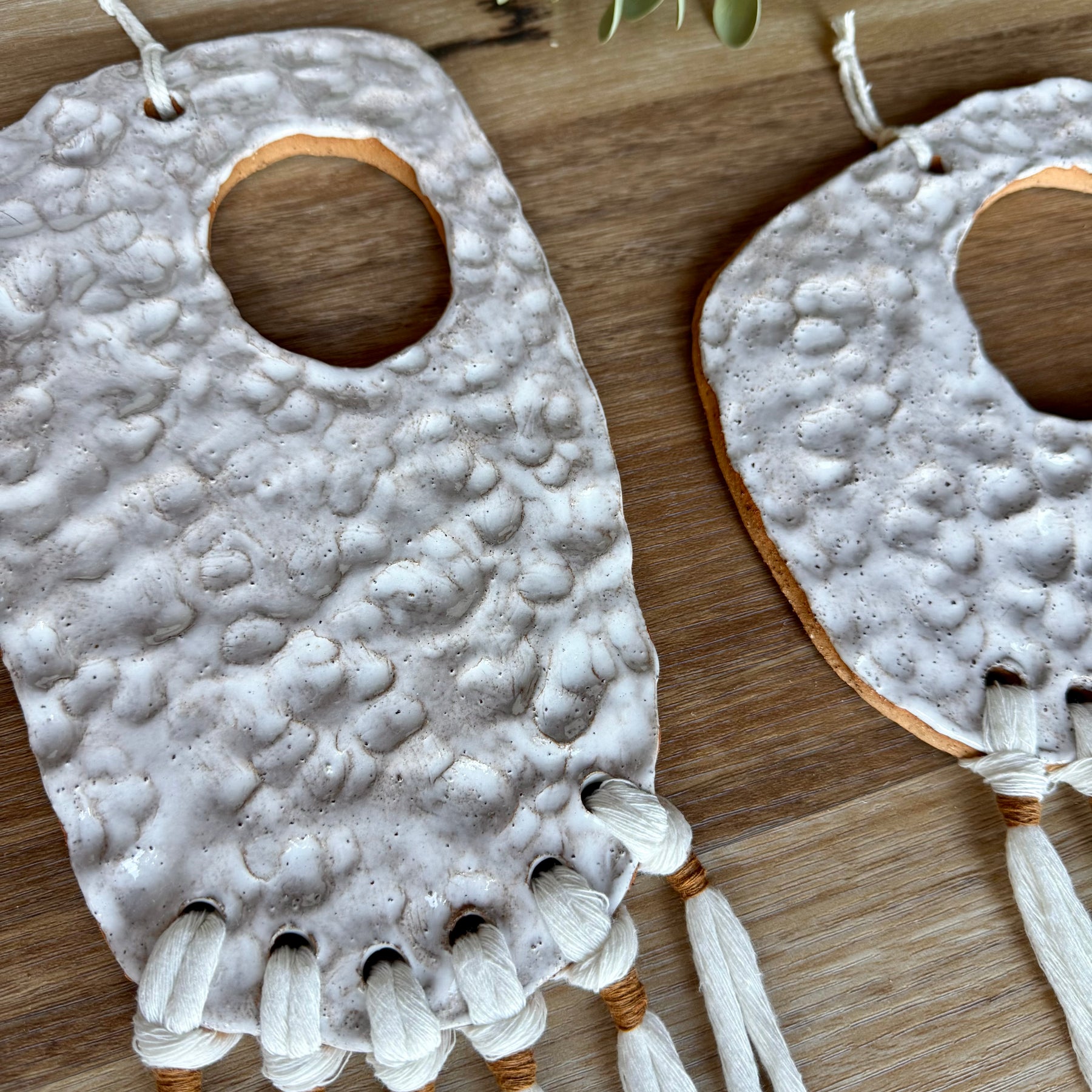 Pair of Ceramic Wall Hangings
