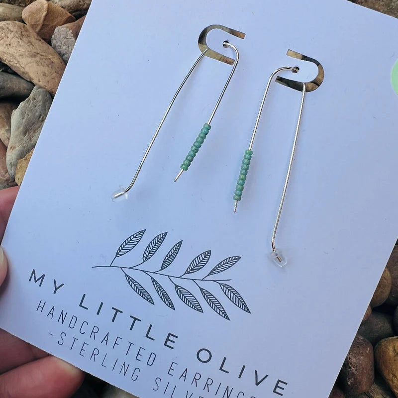 Handmade Boho inspired bead drop earrings in Gold | Rose Gold | Silver