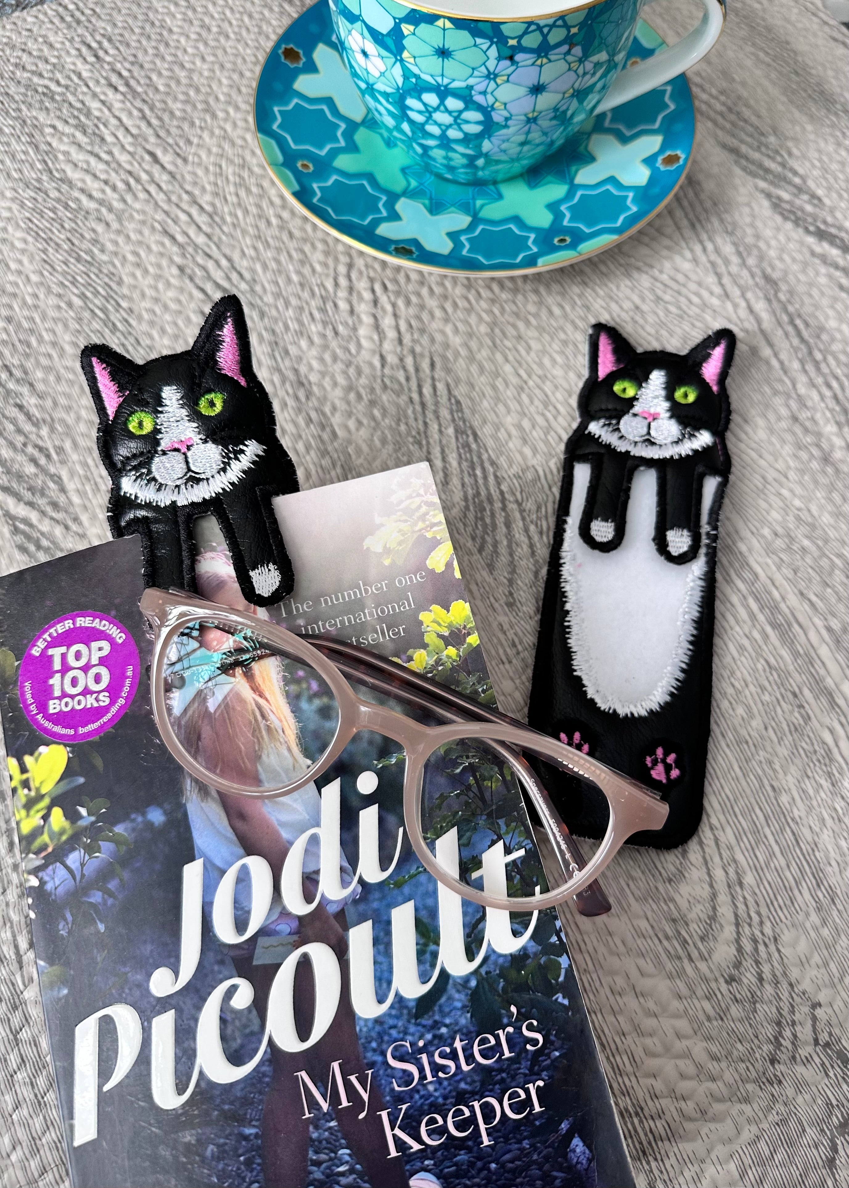 Black and White Cat Book mark
