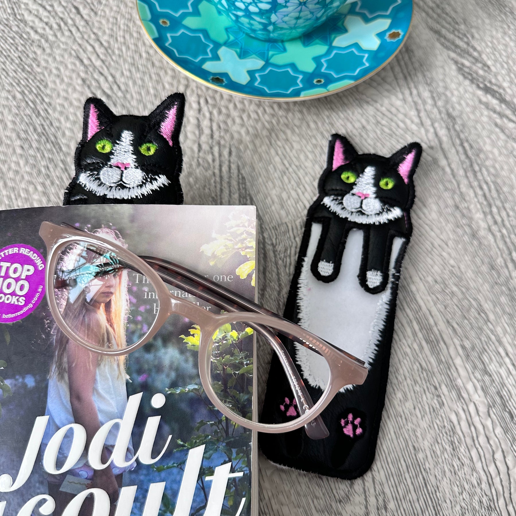 Black and White Cat Book mark