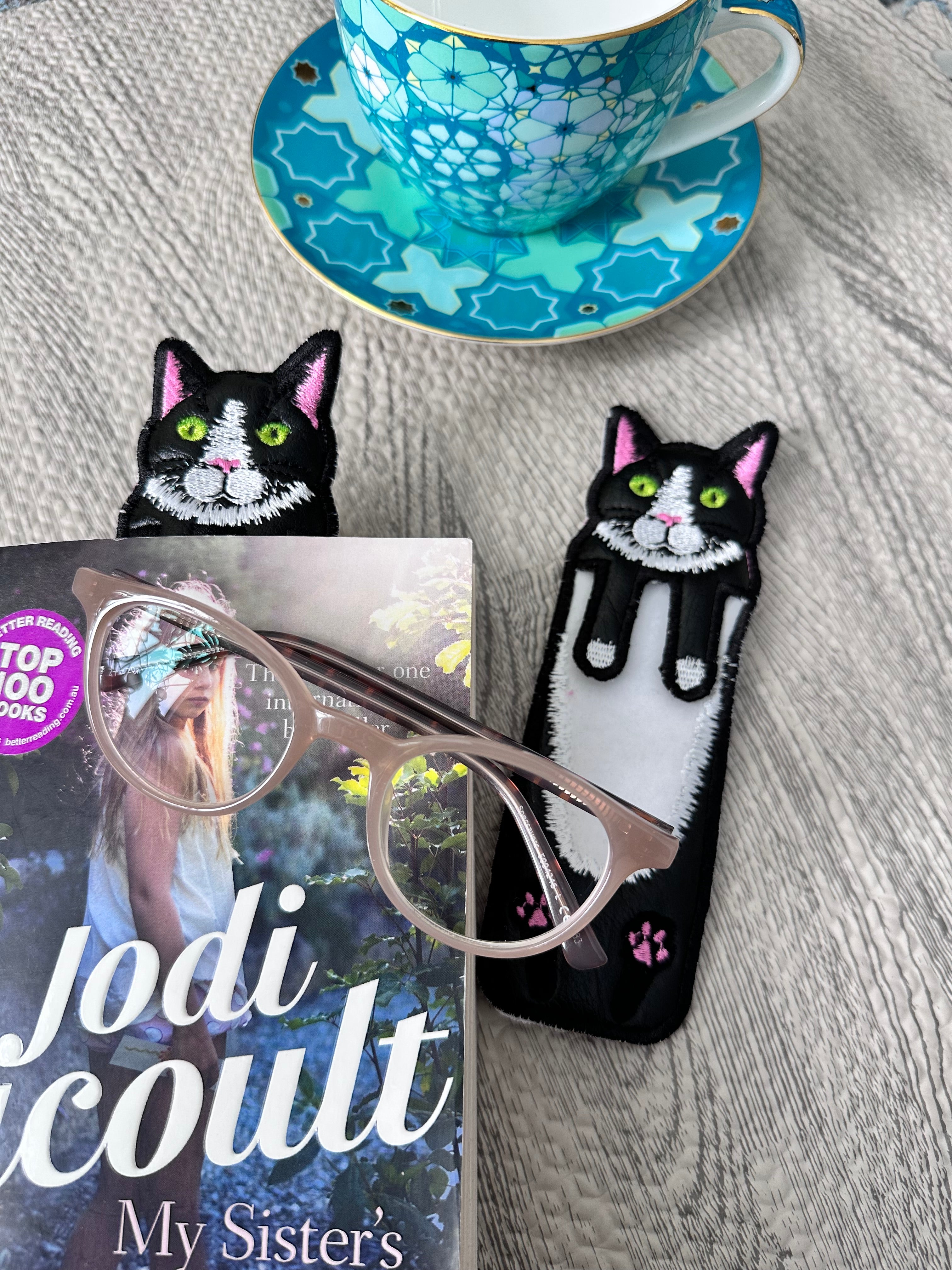 Black and White Cat Book mark