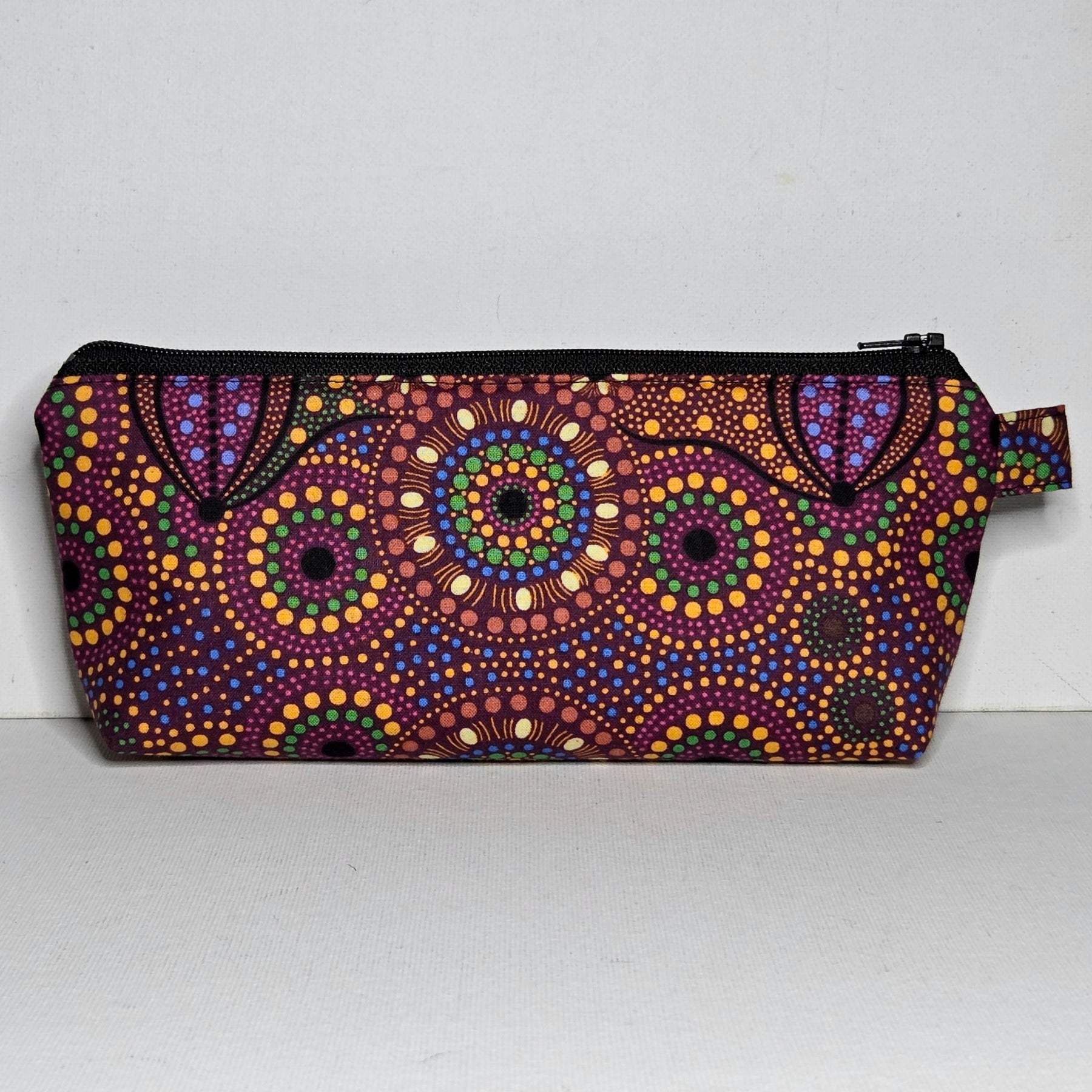 Pencil case in Indigenous Dot Print fabric