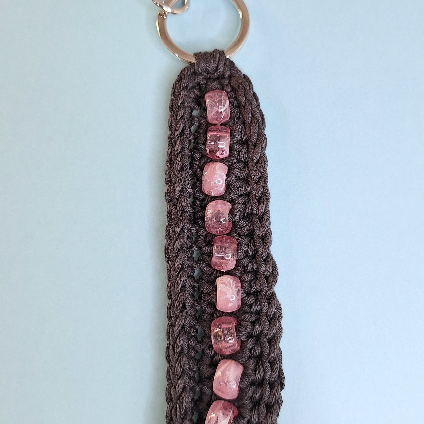 Beaded Crochet Keychain – Handmade, Lightweight & Sensory Friendly