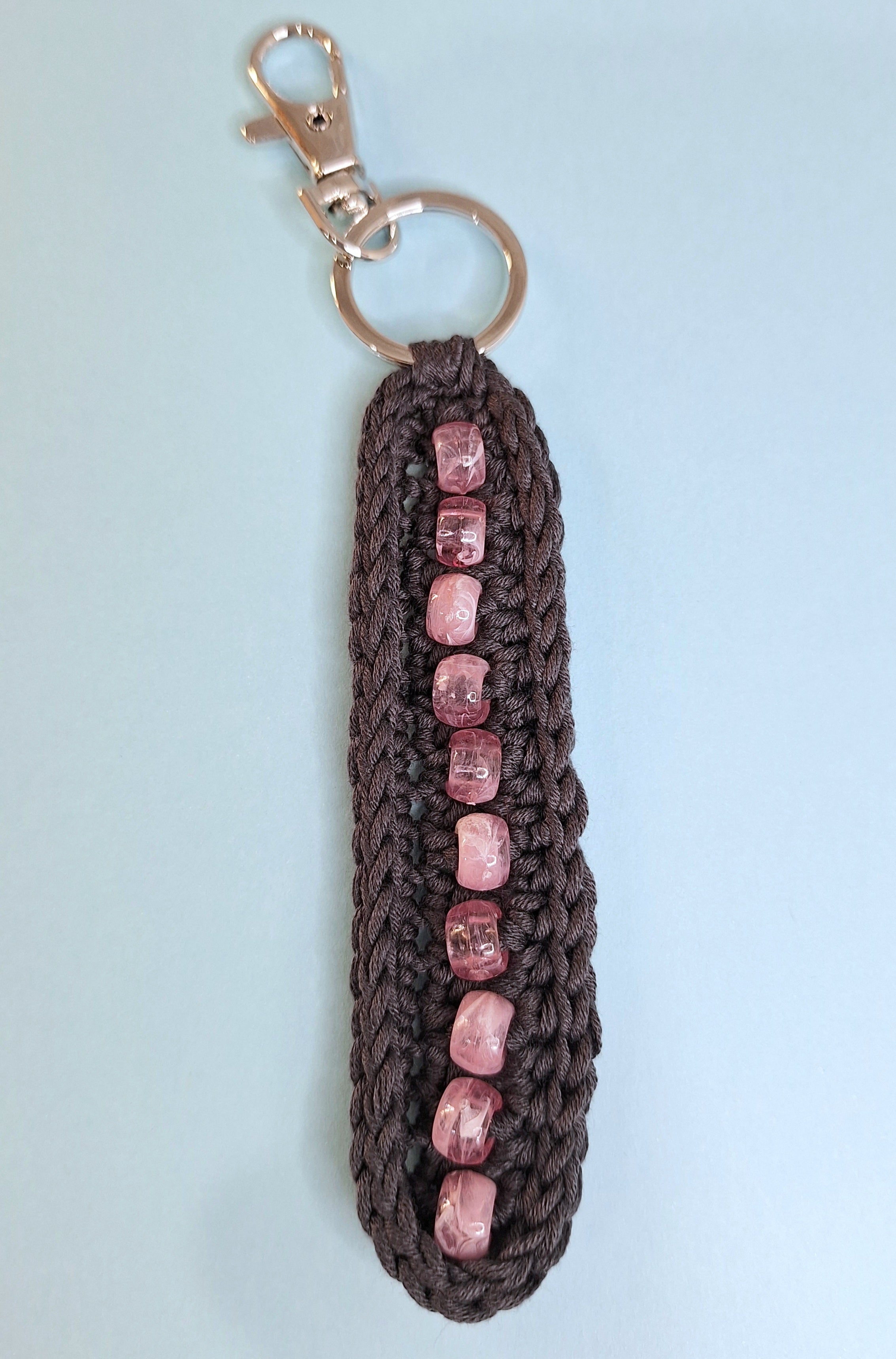 Beaded Crochet Keychain – Handmade, Lightweight & Sensory Friendly