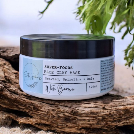 SuperFood Clay Mask. Seaweed + Spirulina with Kale & Bamboo.