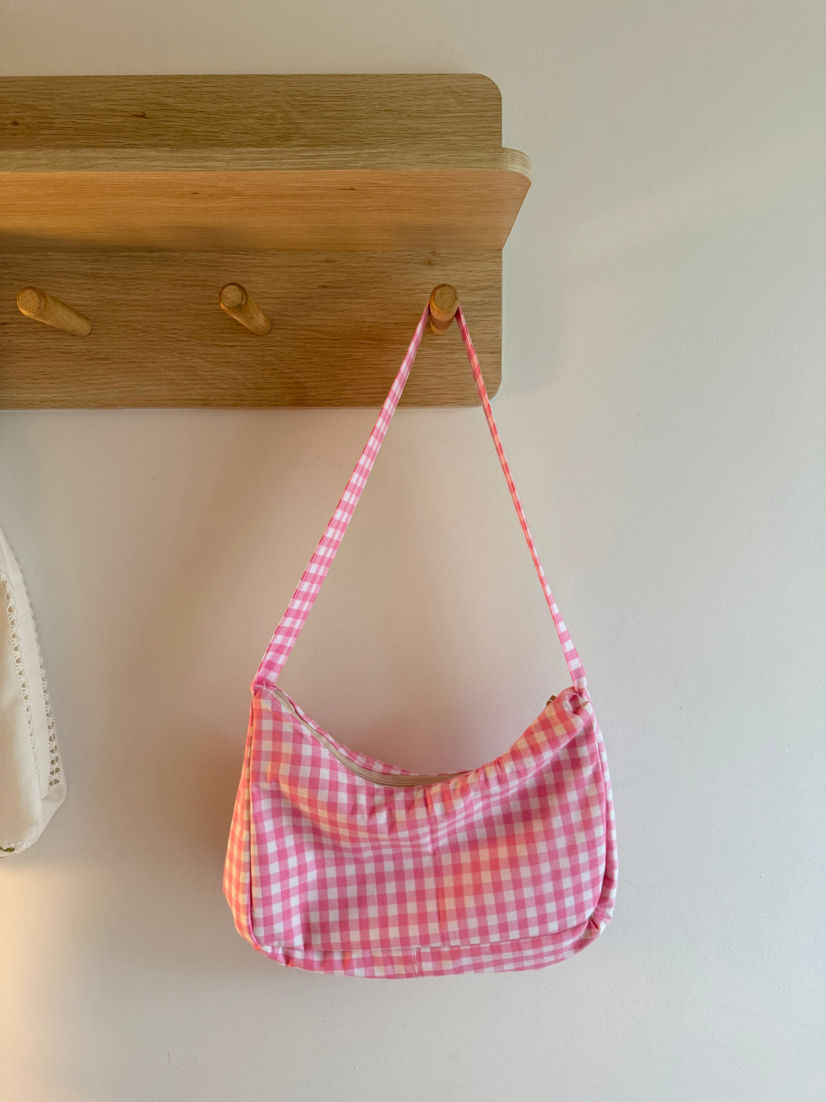 Handmade Pink Gingham Handbag