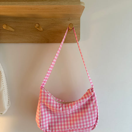 Handmade Pink Gingham Handbag