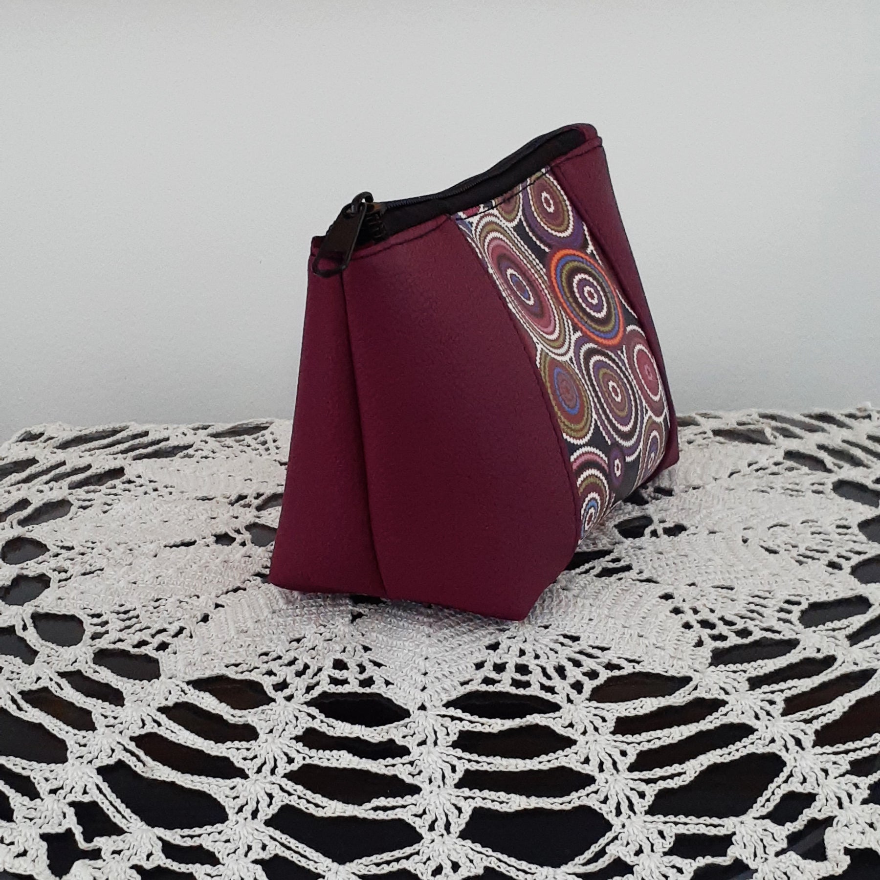 Rings of Circles - Wedge Shaped Zippered Pouch