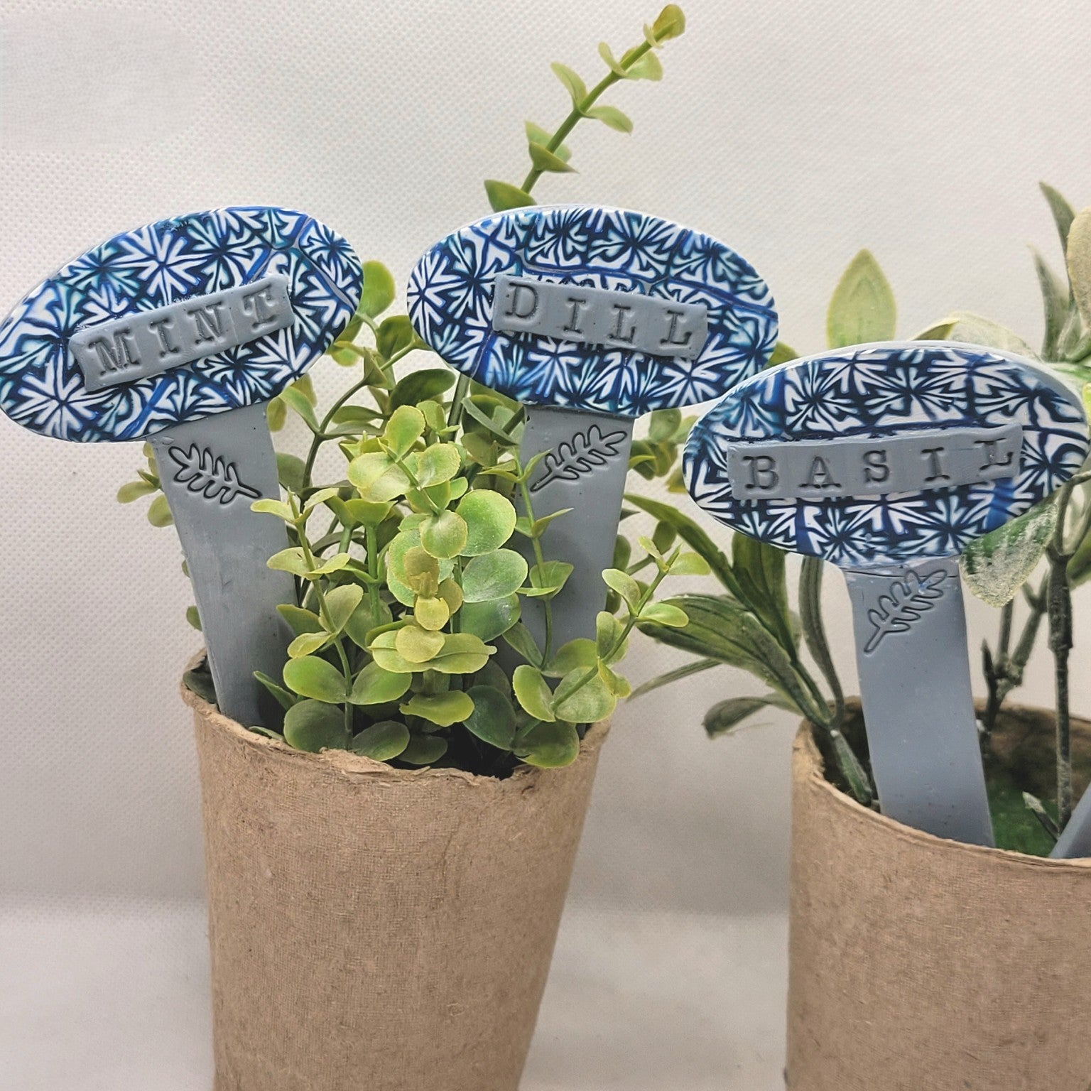 Personalised Polymer Clay Garden Markers
