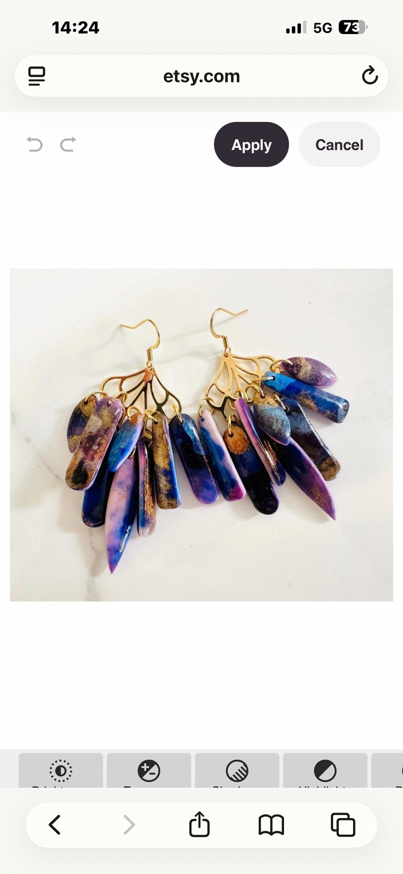 Peacock polymer clay earrings