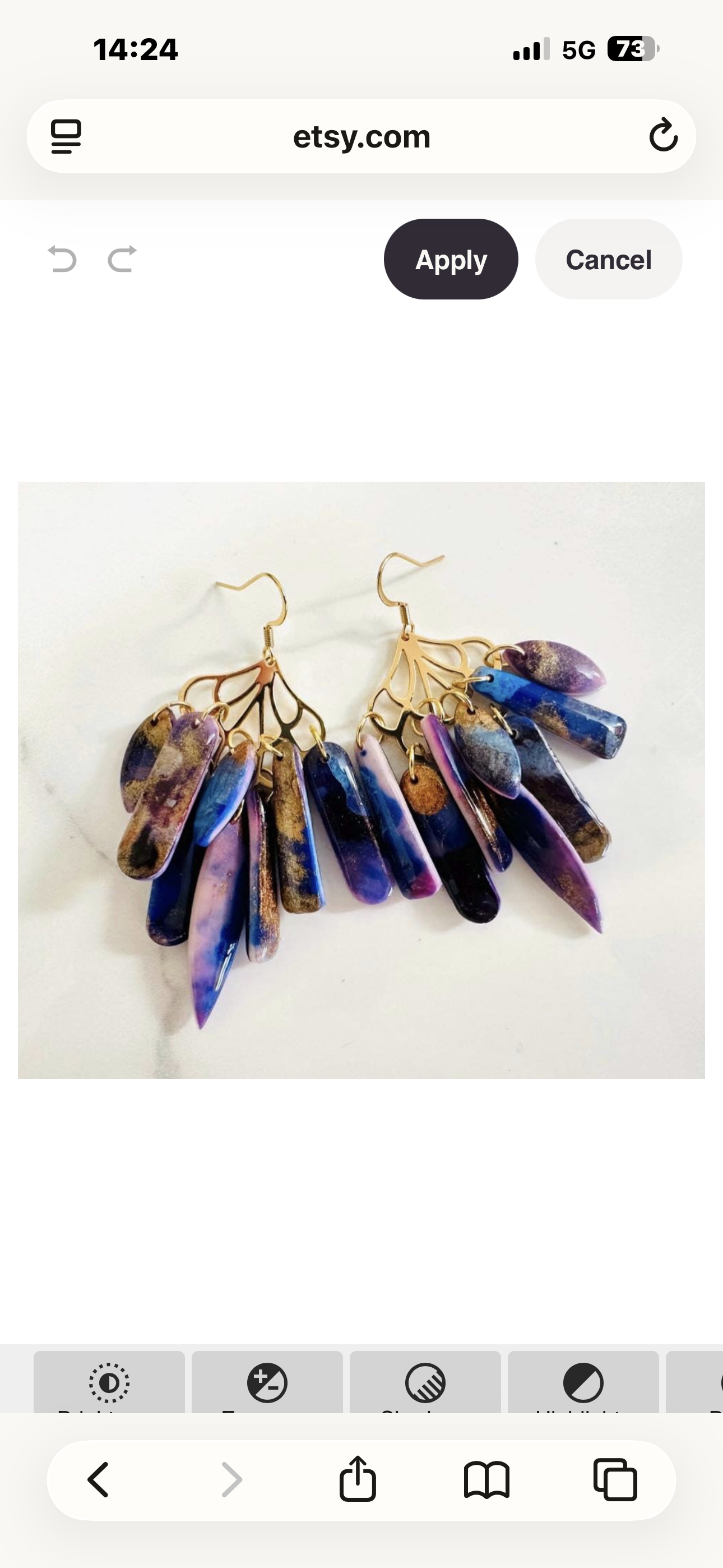 Peacock polymer clay earrings
