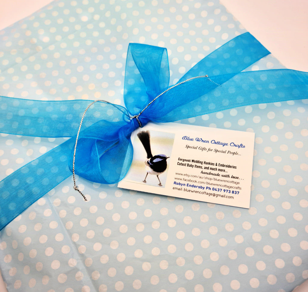 Personalised Baby Bib Elephant Splash Cotton Fabric