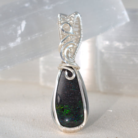 Opal Skies, Australian Fairy Opal Pendant - October Birthstone
