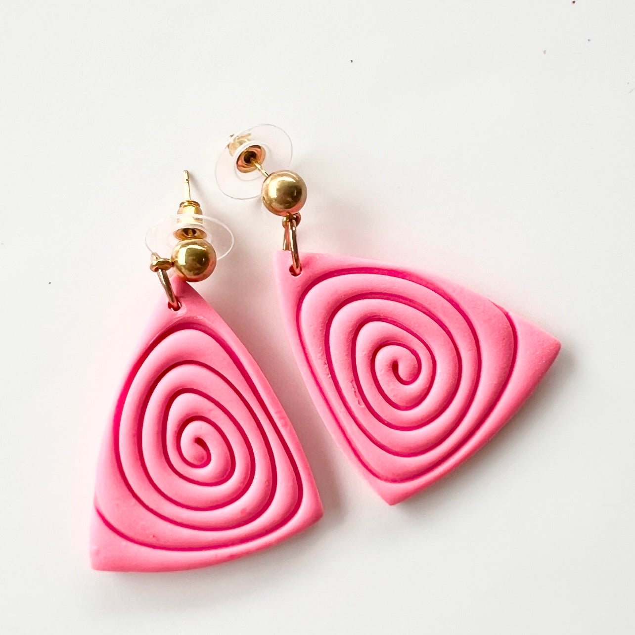 Earrings~Polymer Clay ~ Textured ~Dangles