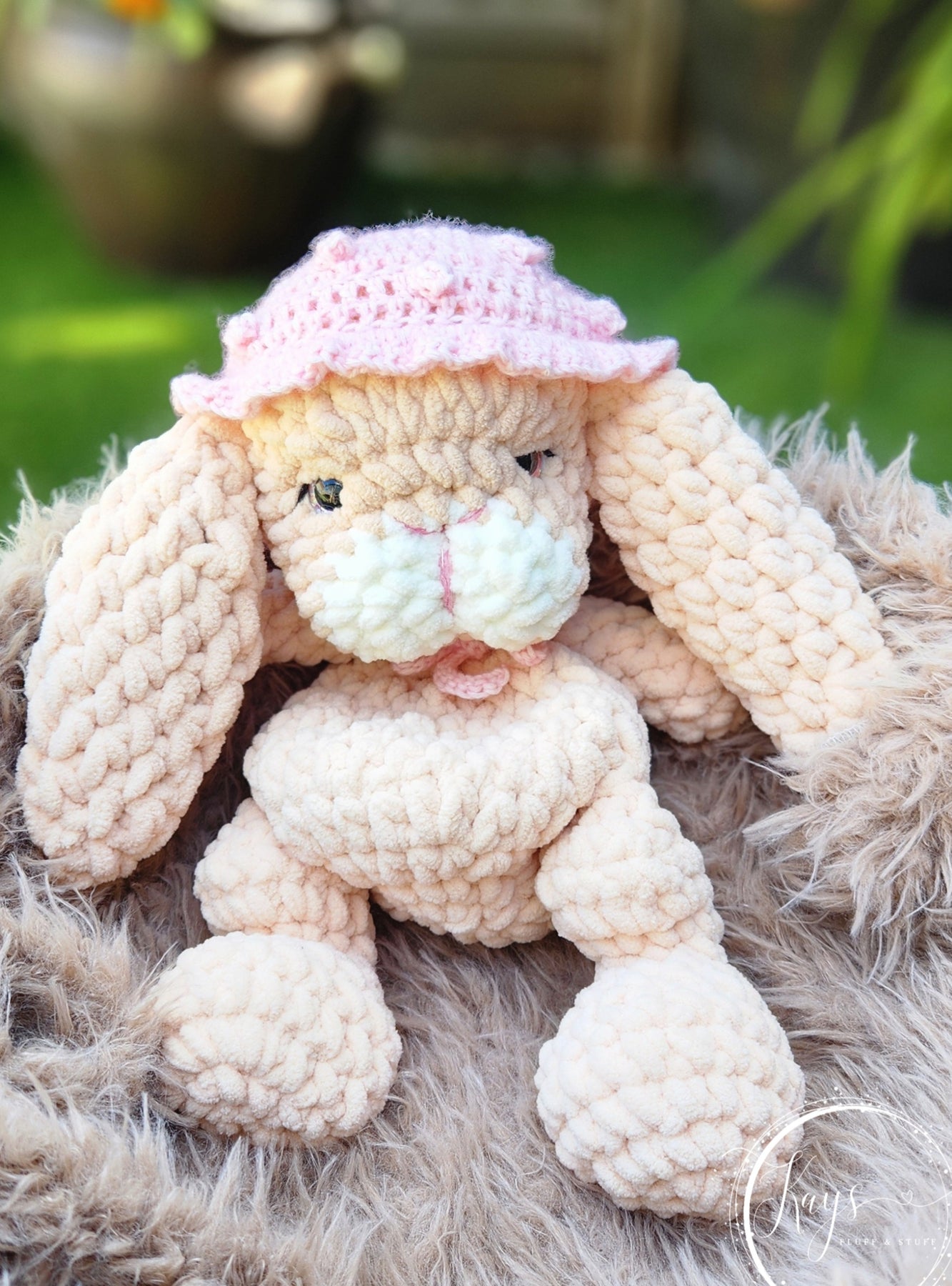 Crochet Plush Floppy Eared Bunny Doll