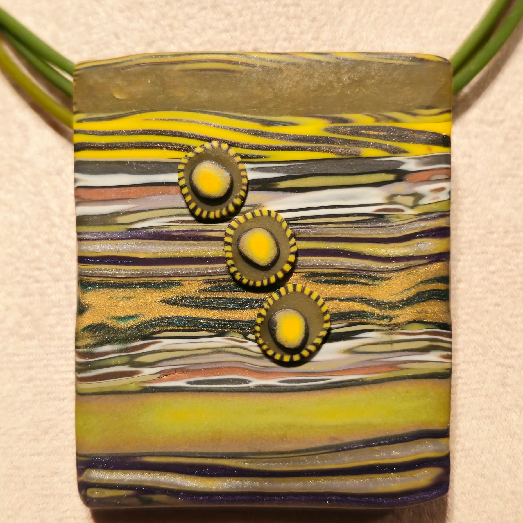 EARTH LAYERS - POLYMER CLAY PENDANT