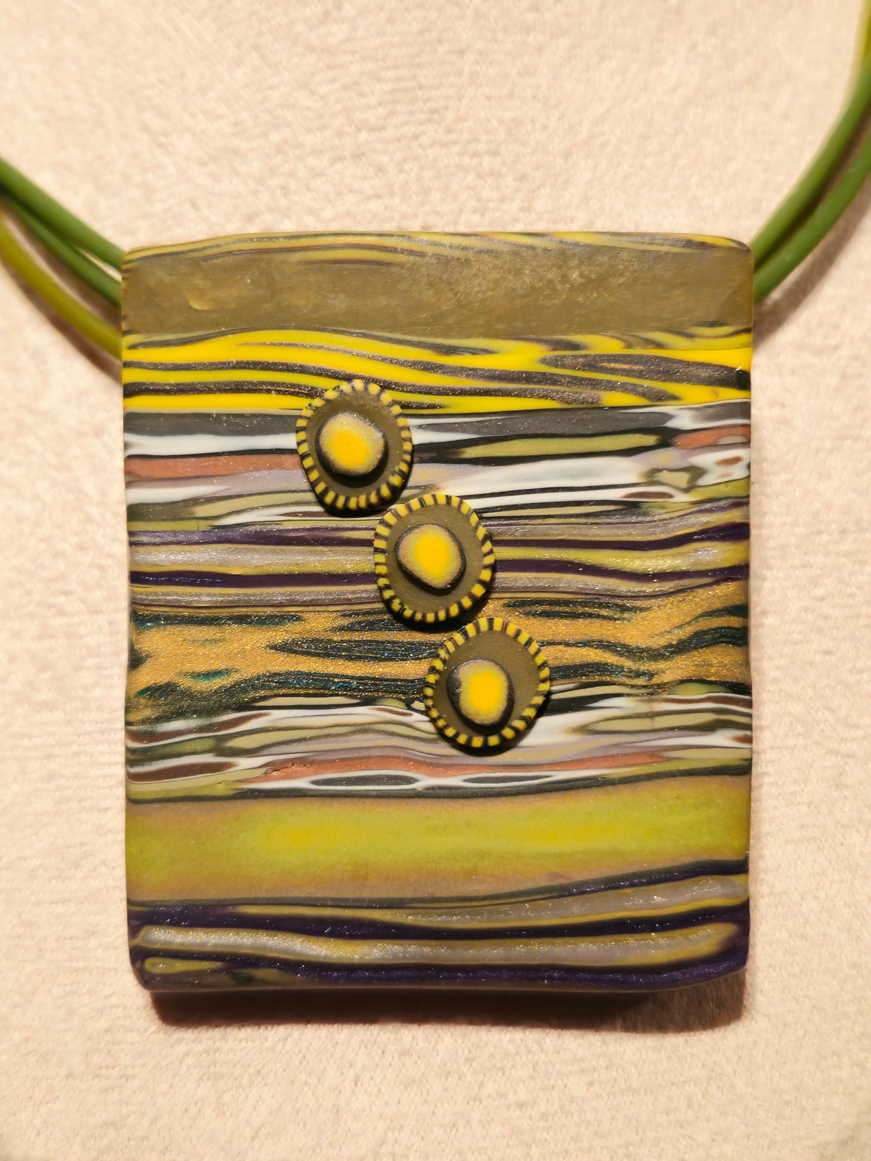 EARTH LAYERS - POLYMER CLAY PENDANT
