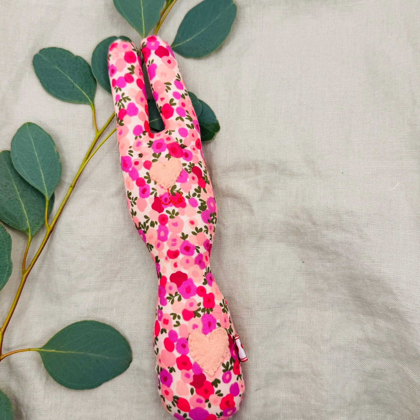 Handmade Bunny Rattle - Lots of options including Liberty