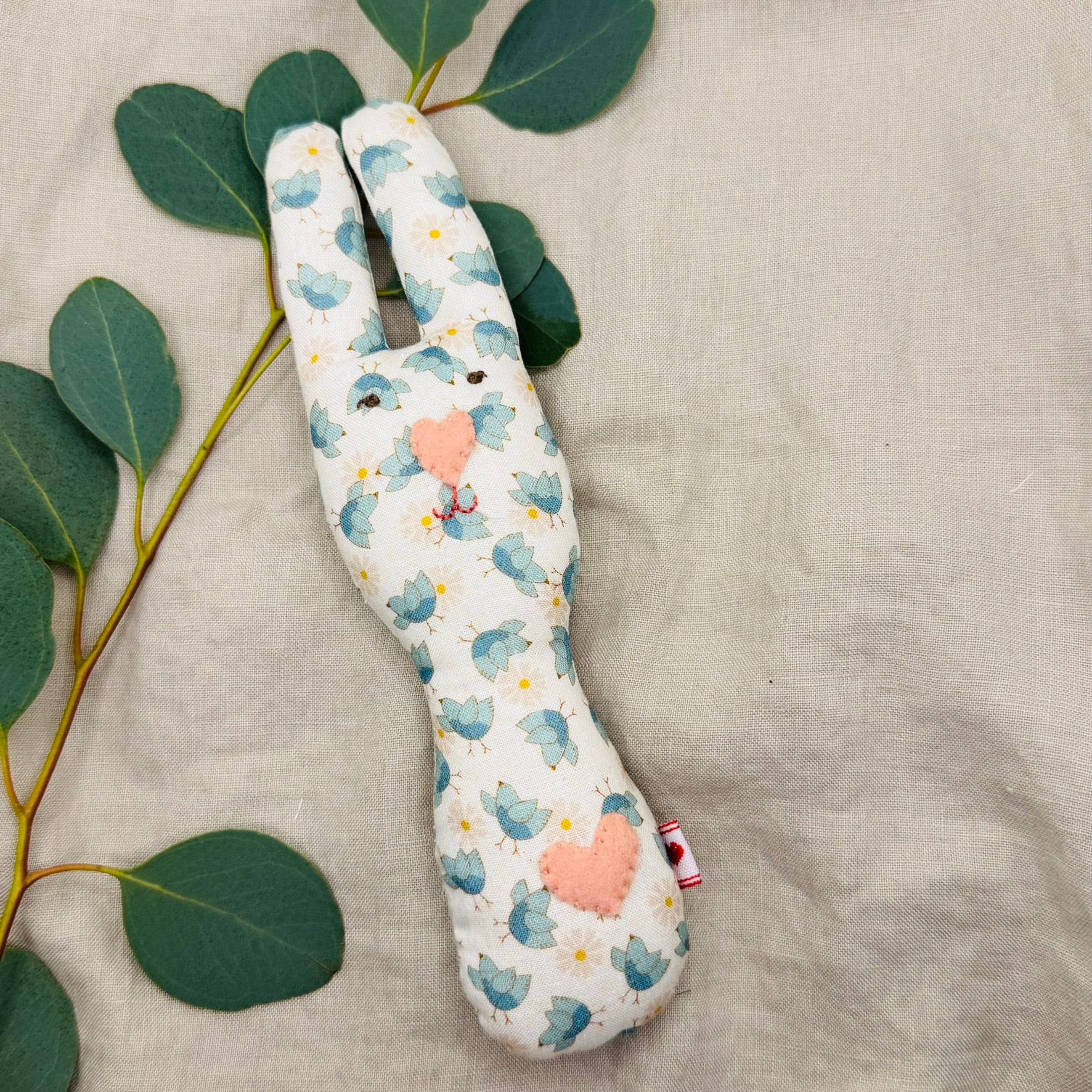 Handmade Bunny Rattle - Lots of options including Liberty