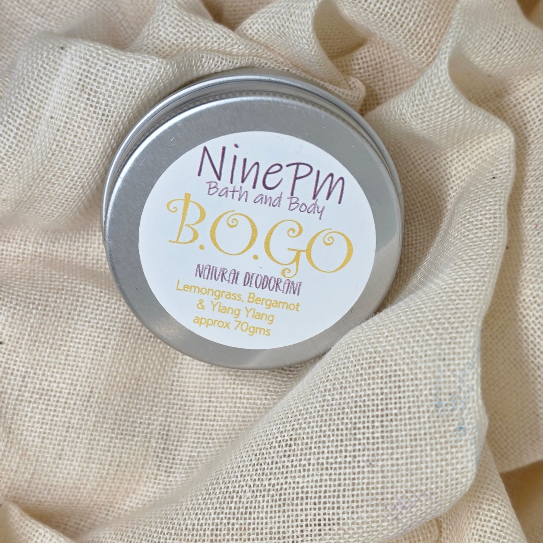 B.O.GO Natural Deodorant Tin (includes Bi-Carb)