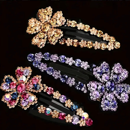 Handmade - 3 Pack Bohemian style Bling Hair Clips