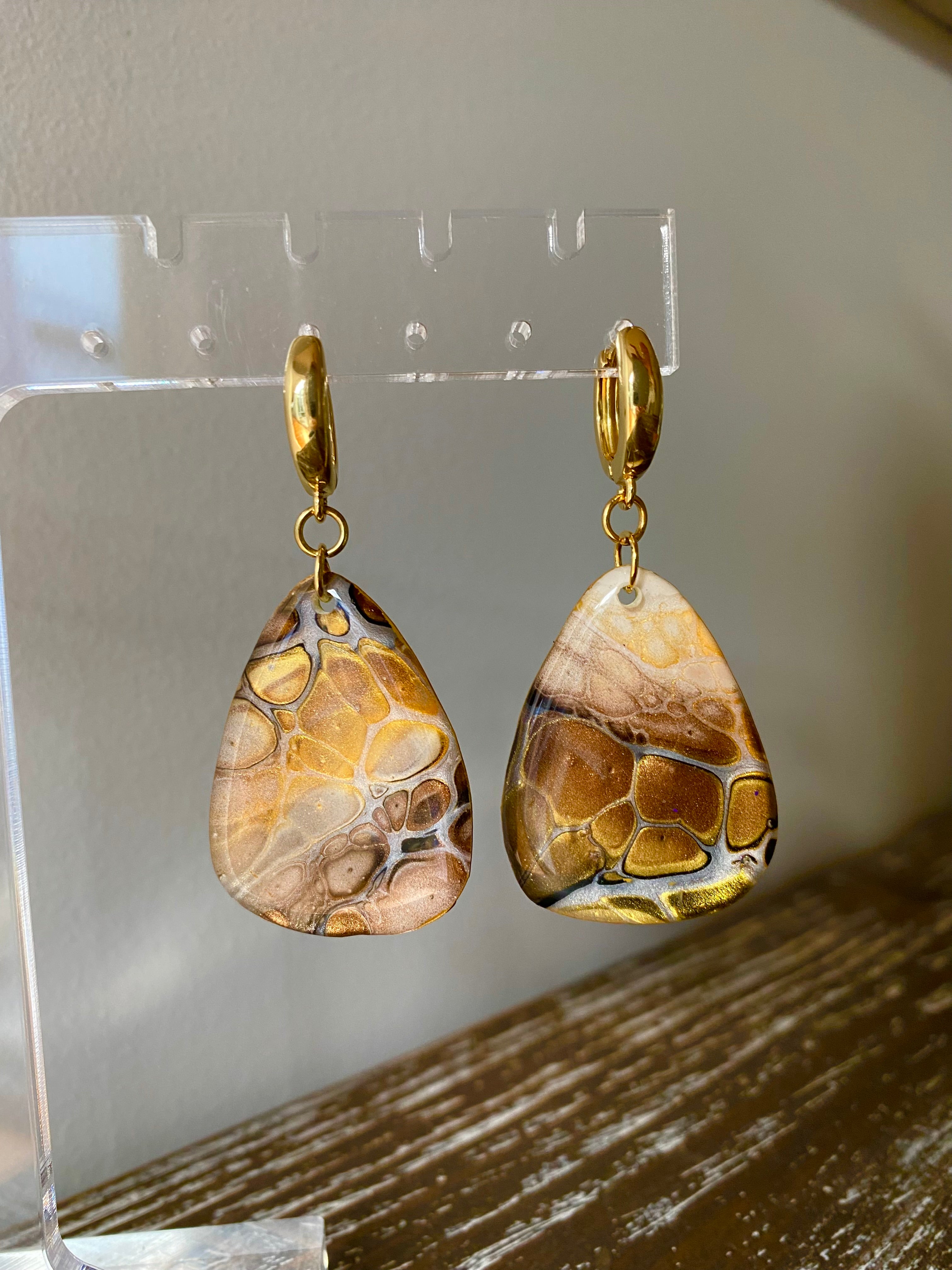 The Honeycomb Luxe Collection Huggie Hoop