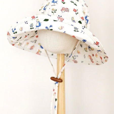 Kids Wide Brim Cotton Summer Sun Hat, Alice Summer Sun Hat