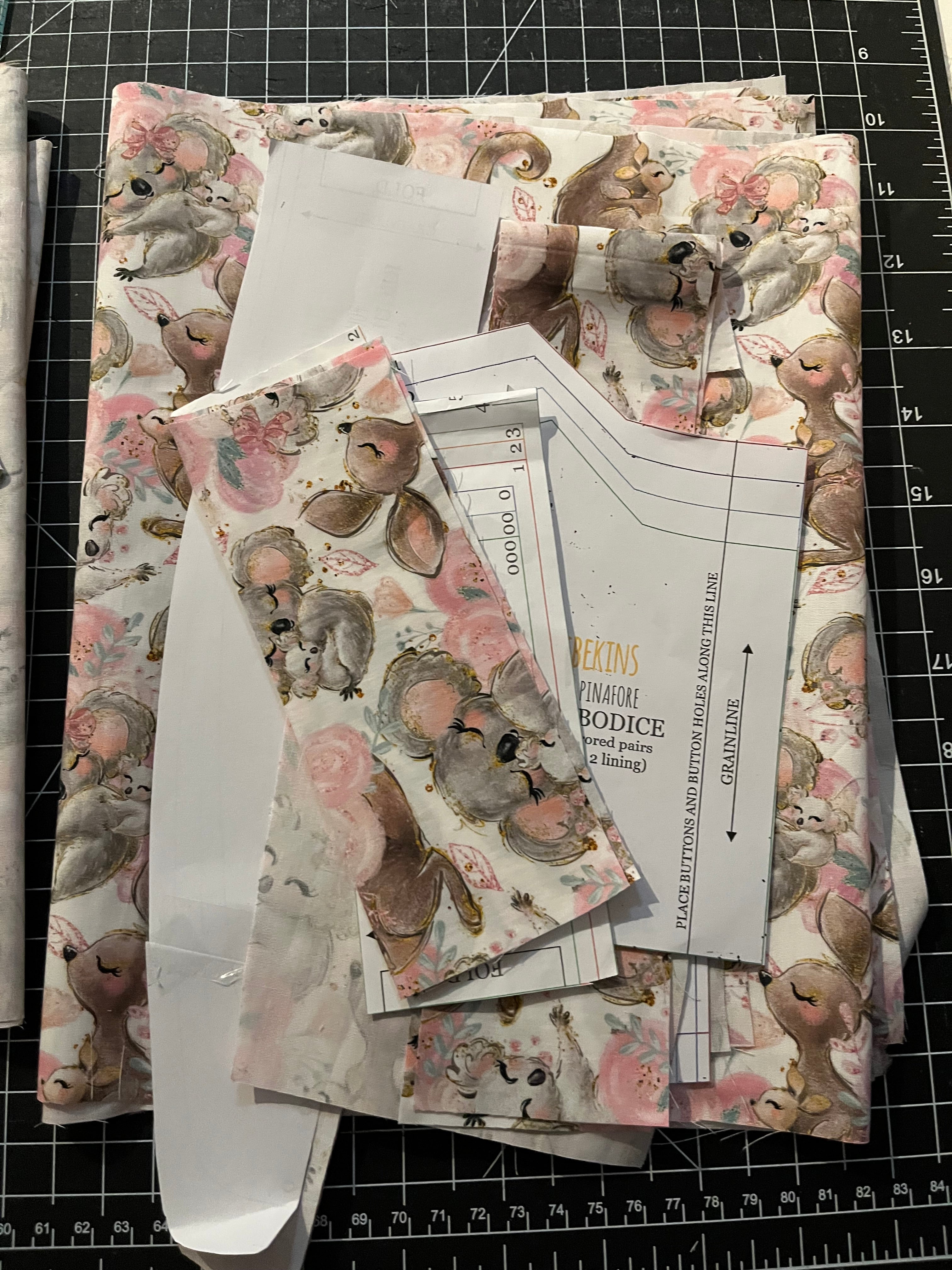 Custom order - size 2 overalls and pinafore