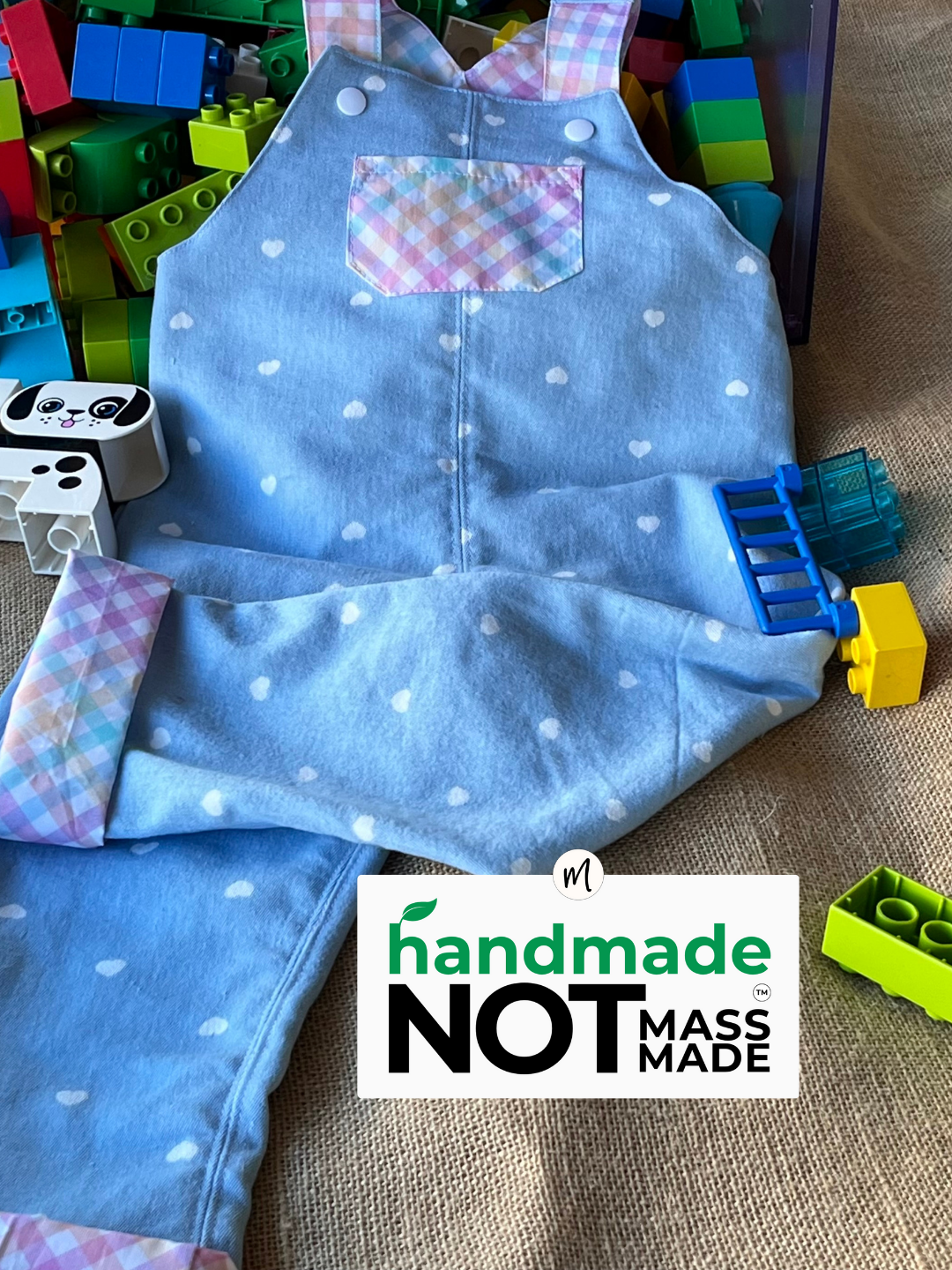 Custom order - size 2 overalls and pinafore