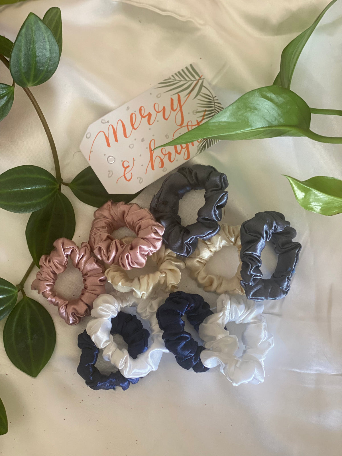 Mini School Satin Scrunchies | Set of 6