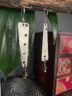 Asymmetrical Silver Dangles