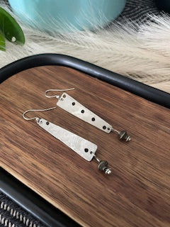 Asymmetrical Silver Dangles