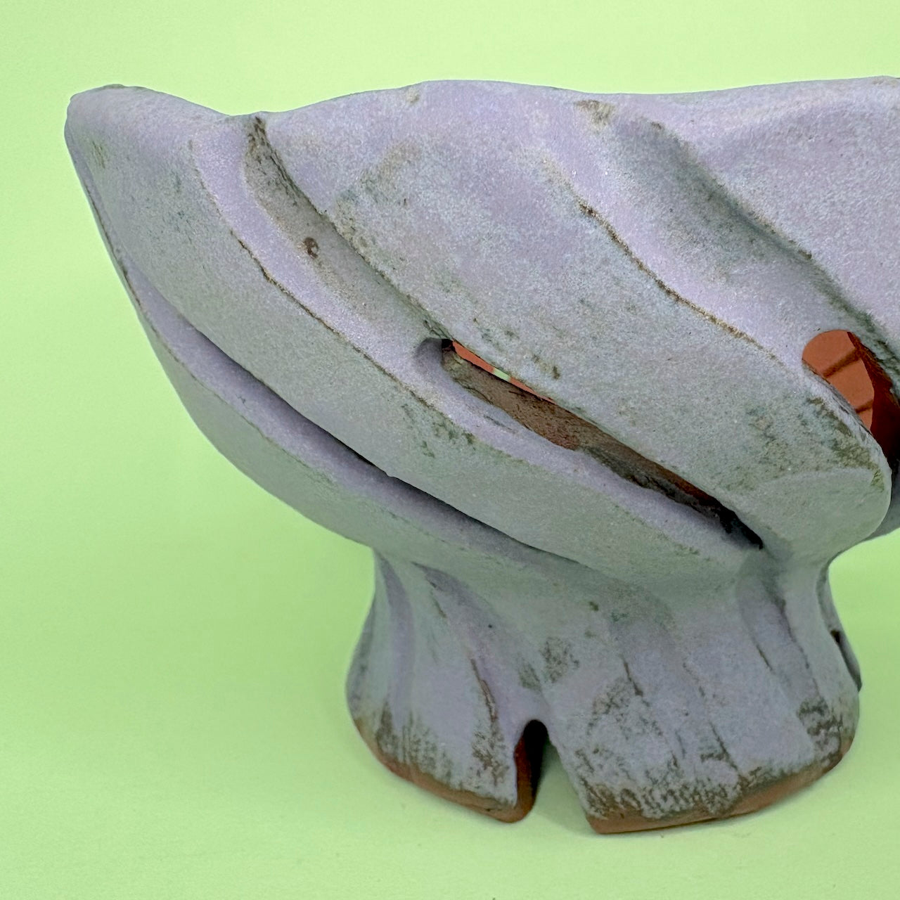 Ceramic carved pedestal orchid pot