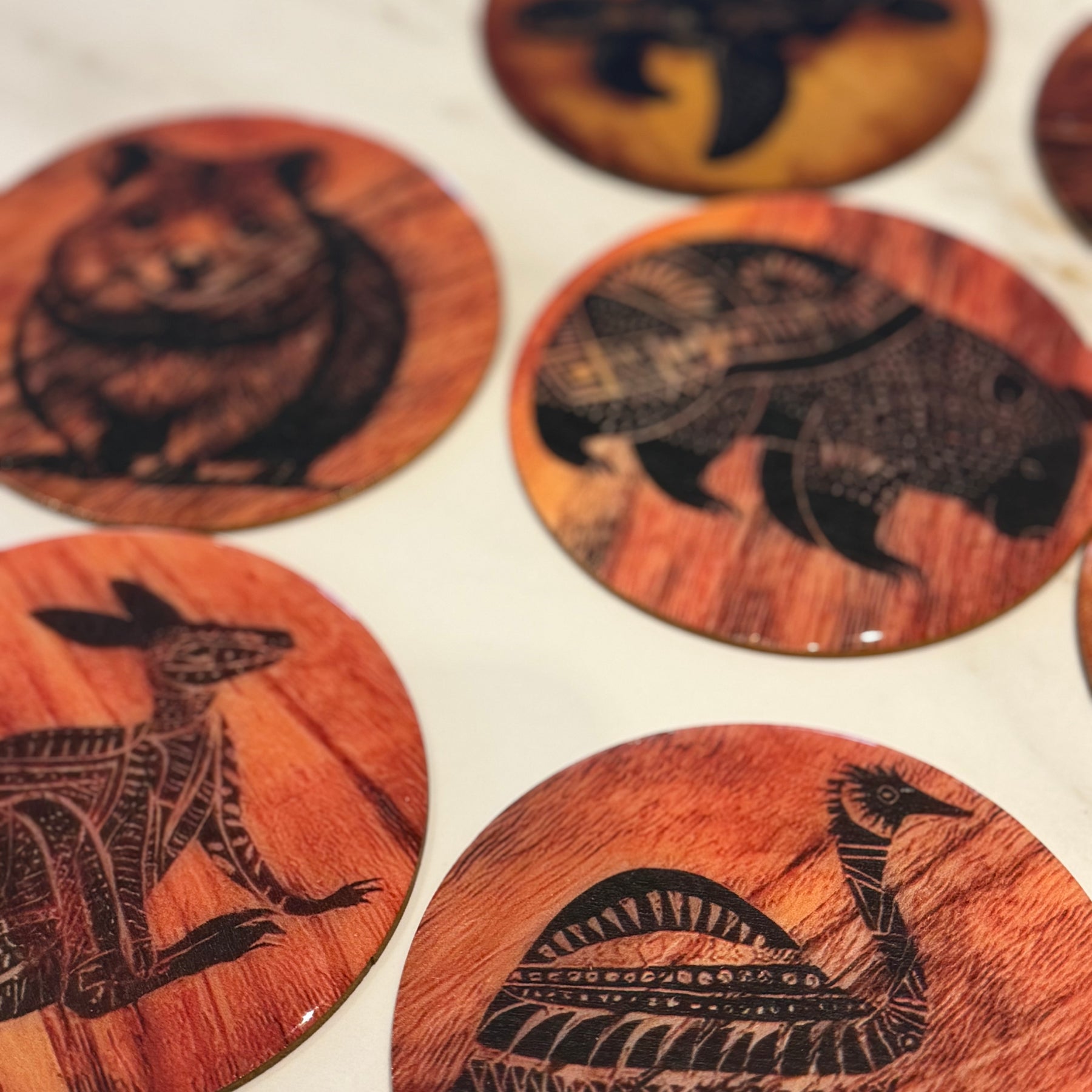 Coasters | Native coasters | wooden coasters | gift ideas | coffee table decor