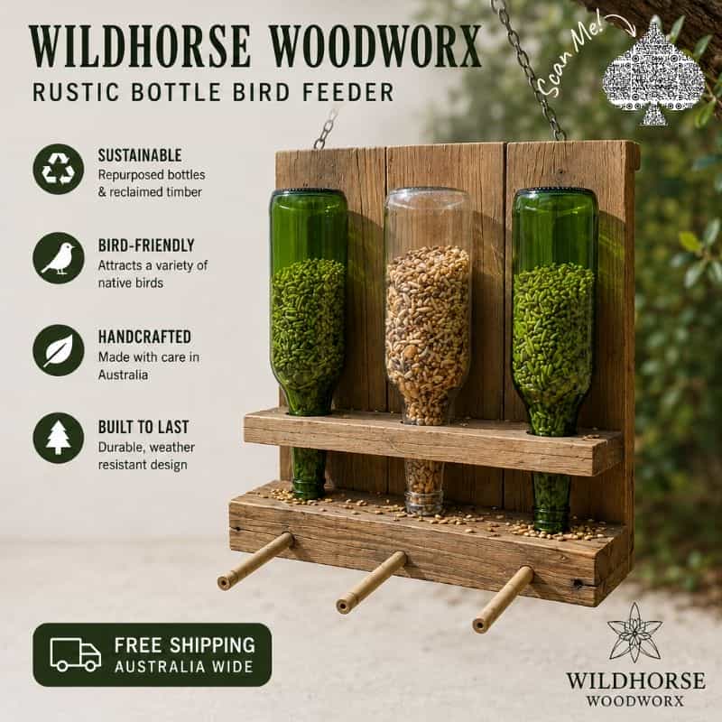 Wildhorse Rustic Triple Bottle Bird Feeder